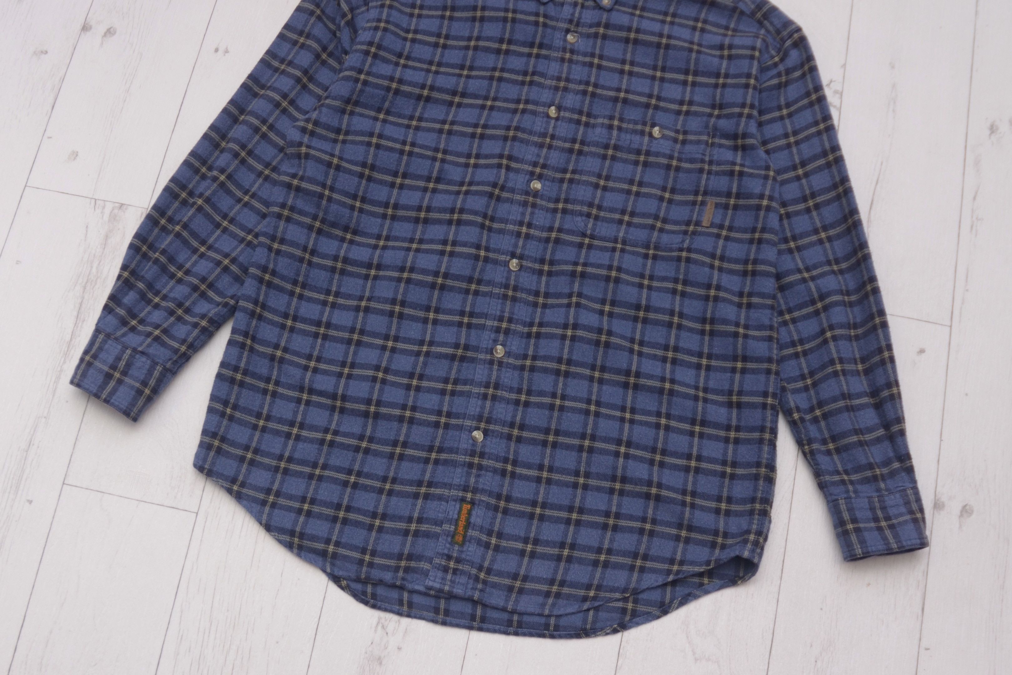 Timberland × Vintage Vintage Timberland Flannel Shirt Plaid Check Thick Oversized Size US M / EU 48-50 / 2 - 3 Thumbnail