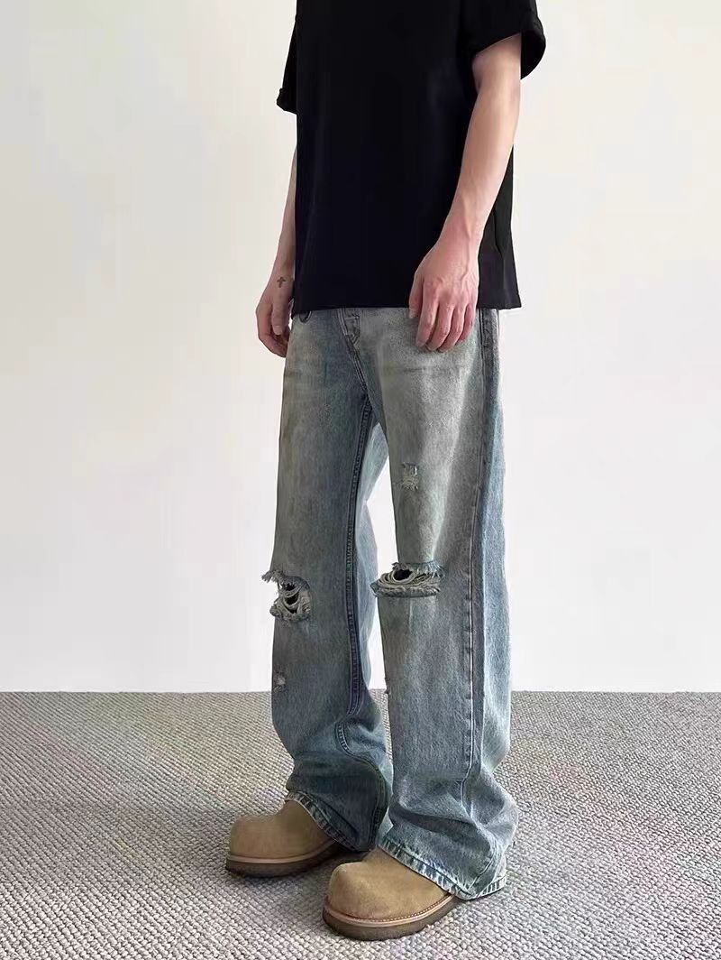 Japanese Brand × Jean Hip-hop ripped washed and distressed jeans Size US 33 - 3 Thumbnail
