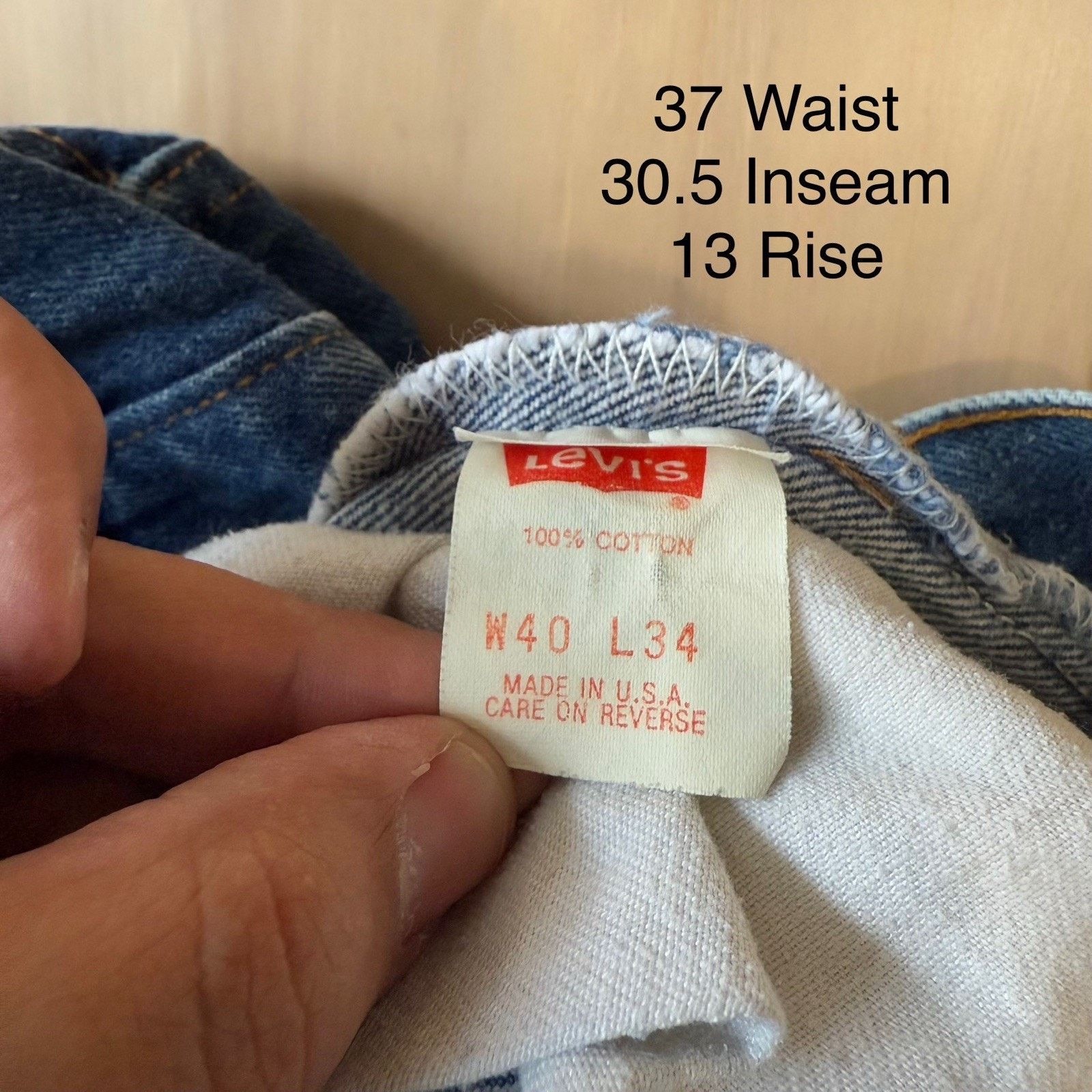 Levi's Vintage Levis 501 Jeans 37 Blue 80s Dark Wash Made in USA Size US 37 - 6 Thumbnail