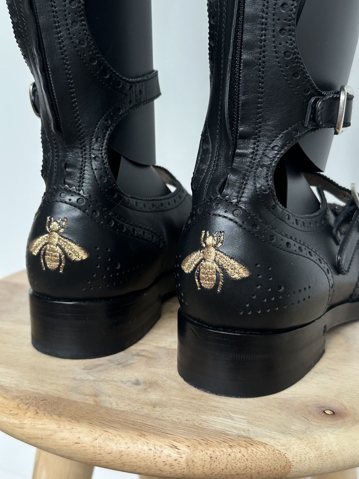 Gucci Gucci Queercore Leather Knee High Boots Shoes With Box Size US 6.5 / IT 36.5 - 10 Thumbnail