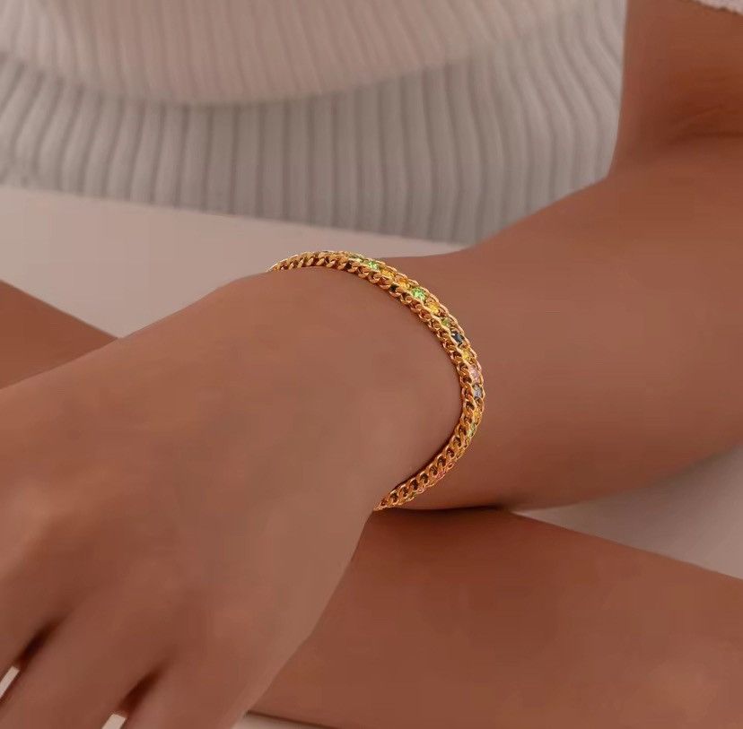 Other Stitching Tennis Chain Bracelet Size ONE SIZE - 3 Thumbnail