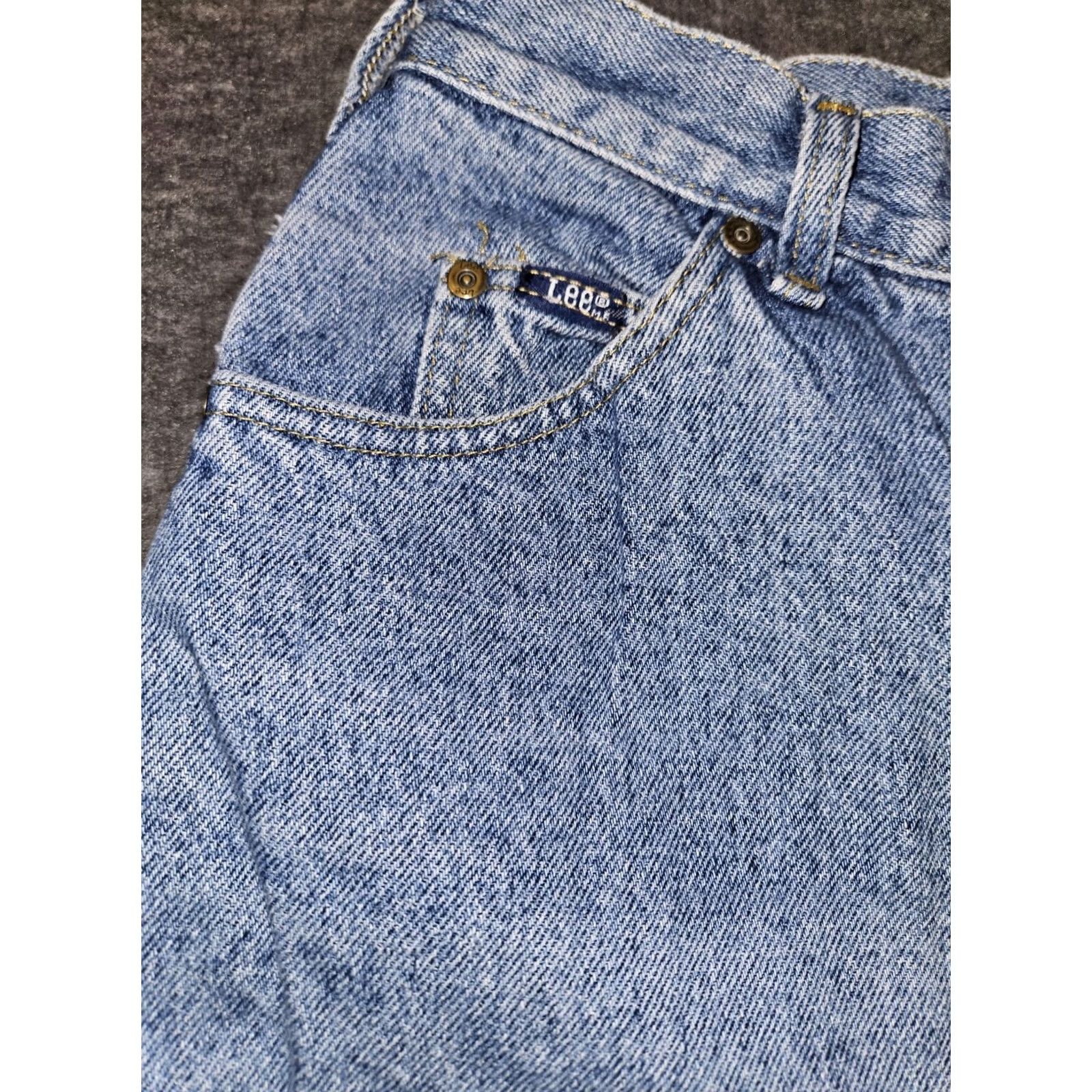 Lee VINTAGE Lee Jeans Tapered High Rise Blue 100% Cotton Women's 14 USA 80s 90s Denim Size 36" / US 14 / IT 50 - 7 Thumbnail