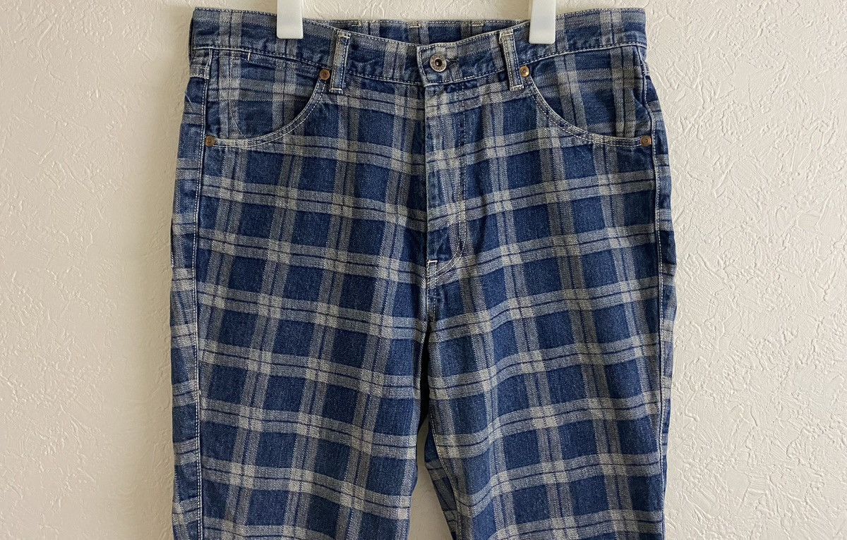Kapital KAPITAL weathering plaid Cropped denim pants Size US 33 - 2 Thumbnail