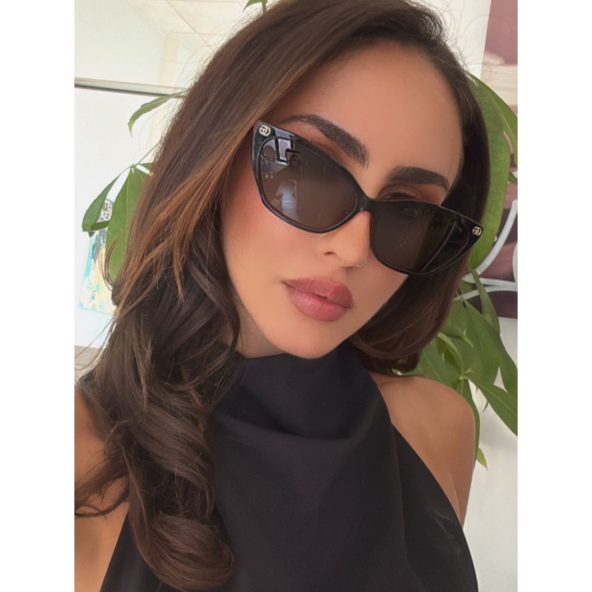 Gucci NEW Gucci GG1815S Black Red Cat Eye Sunglasses | Grailed display picture 1