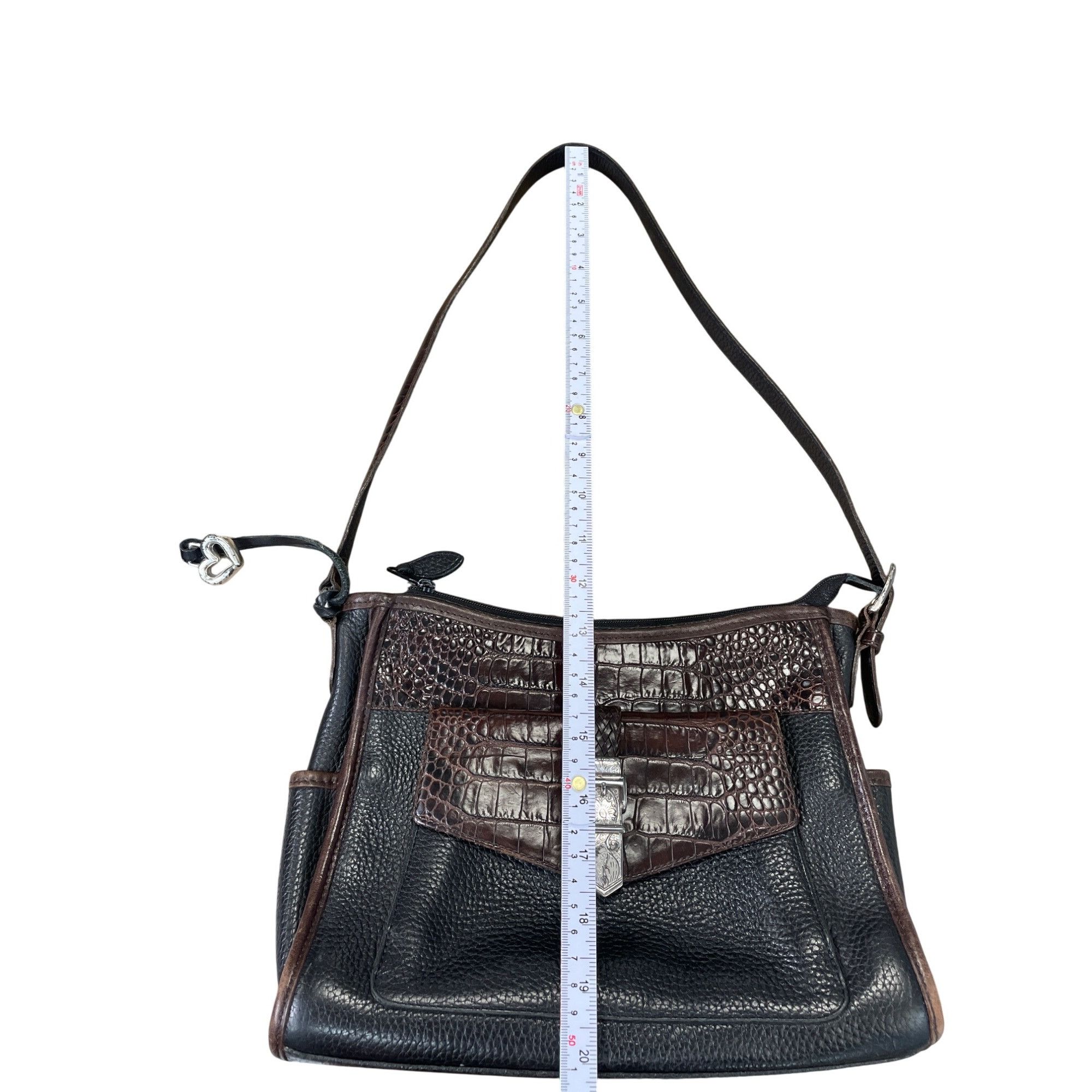 Brighton Brighton Womens Brown Leather Shoulder Handbag SKU 8962 Size ONE SIZE - 18 Thumbnail