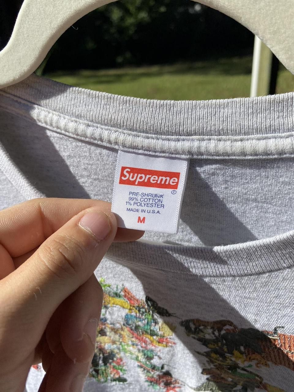 Supreme White Ash Supreme Animals Graphic Print Tee Shirt Medium Size US M / EU 48-50 / 2 - 7 Thumbnail