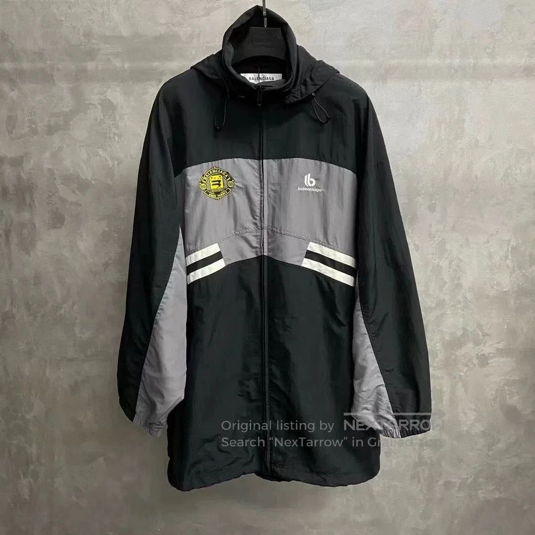 Balenciaga Balenciaga Black Gray Colorblock Varsity Jacket. Size US M / EU 48-50 / 2 - 1 Thumbnail