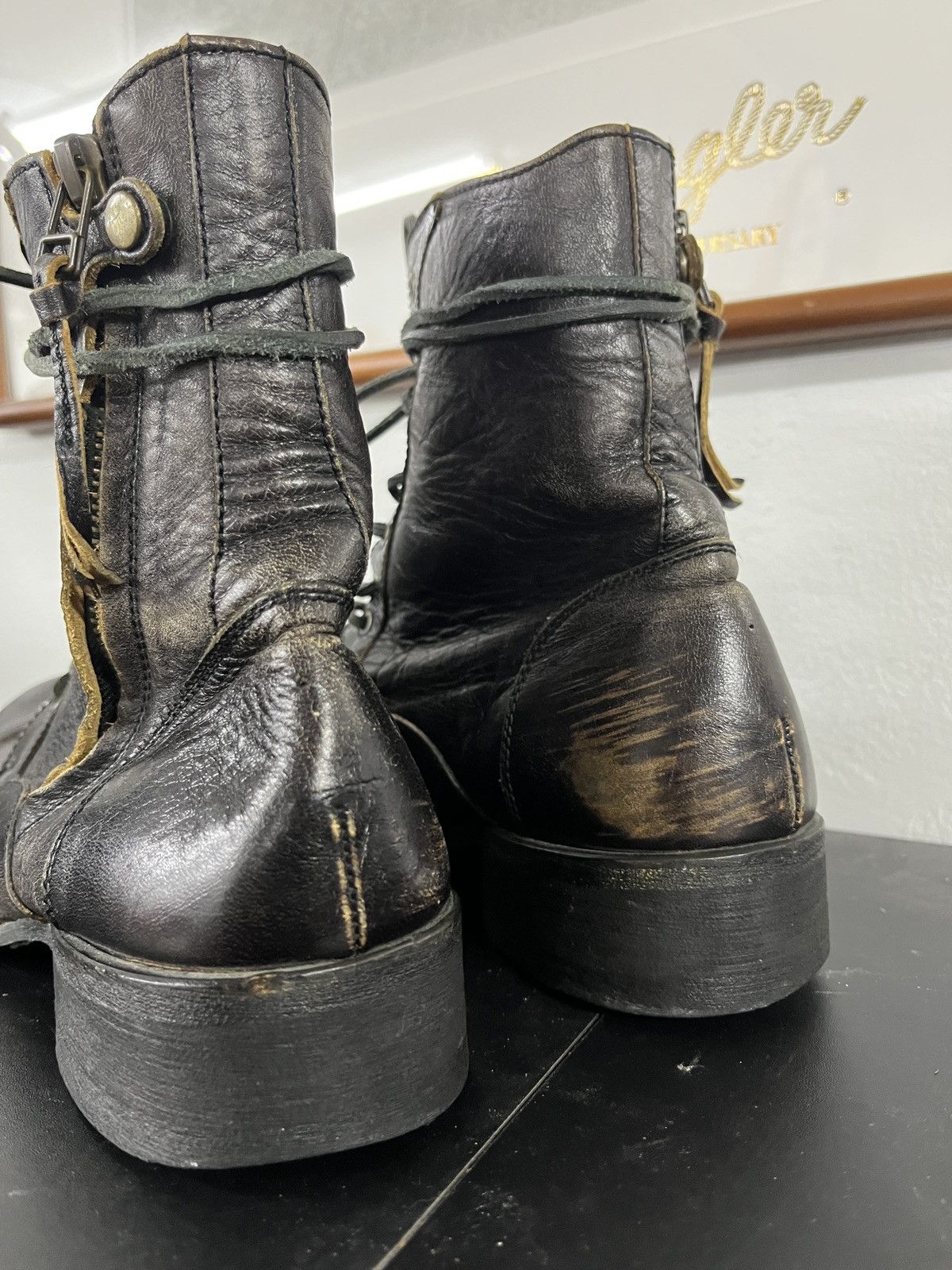 Balmain Maison Miharayasuhiro Balmain STYLE Leather Zipper Boots Size US 8 / EU 41 - 19 Thumbnail