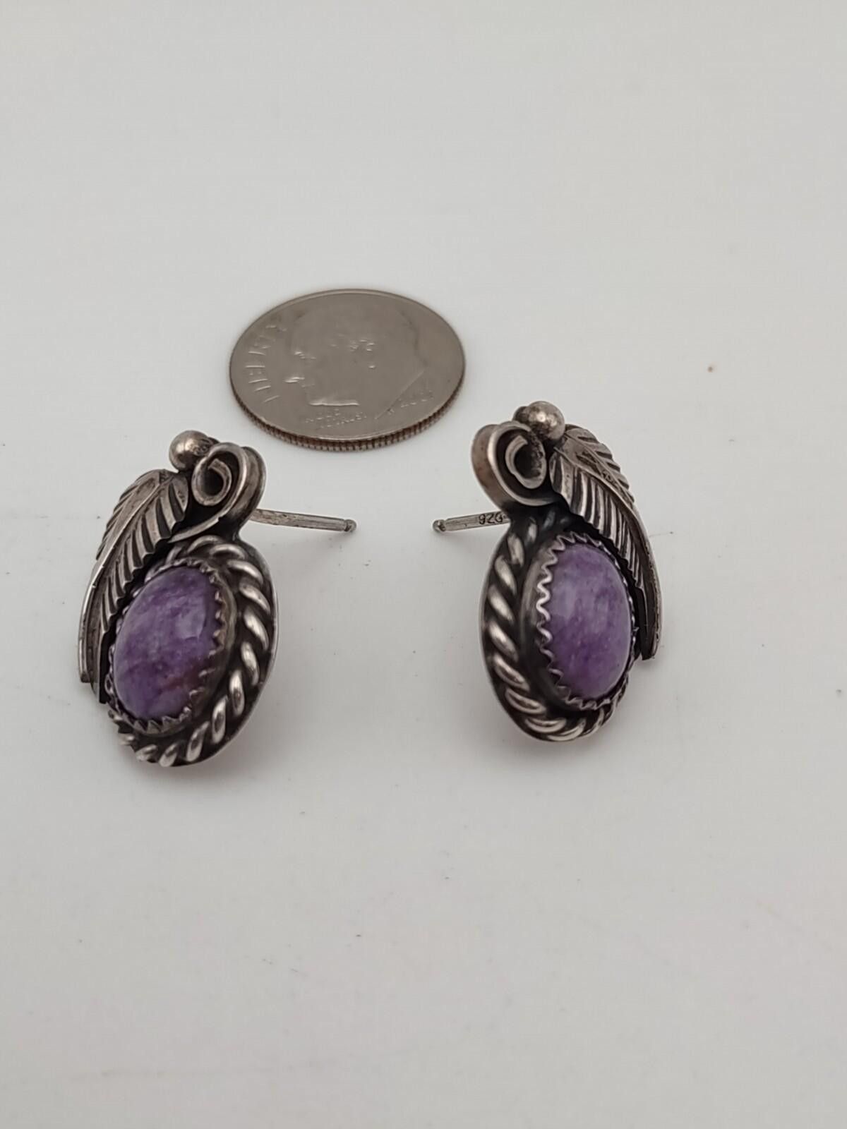 The Unbranded Brand VTG Navajo Sterling Charoite Set Jayson Livingston Size ONE SIZE - 7 Thumbnail
