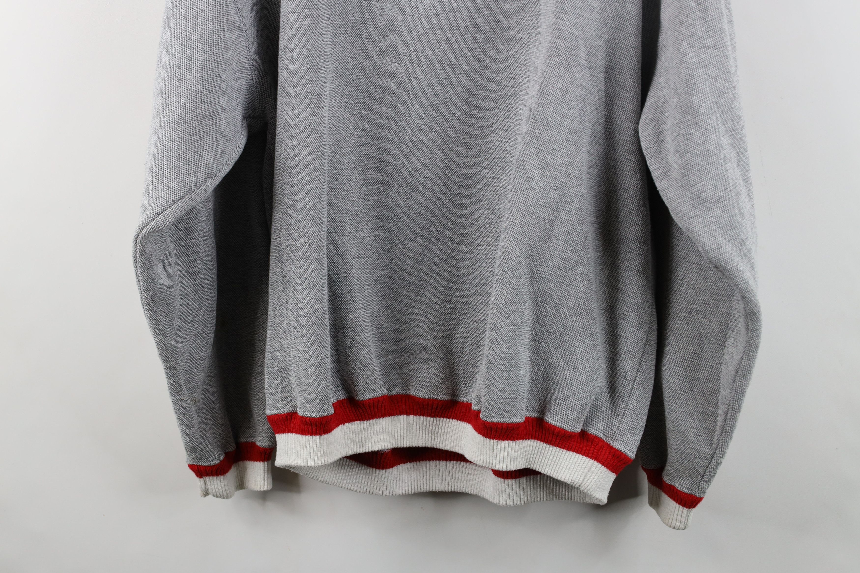 Vintage Vintage 90s Streetwear Indian Head V-Neck Sweatshirt Gray Size US XL / EU 56 / 4 - 12 Thumbnail