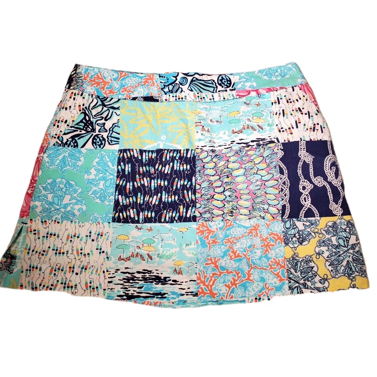Lilly Pulitzer Lilly Pulitzer Skirt Womens 2 Multi Color Sailor Patch Summer Mini Women Size Size 26" / US 2 / IT 38 - 2 Thumbnail