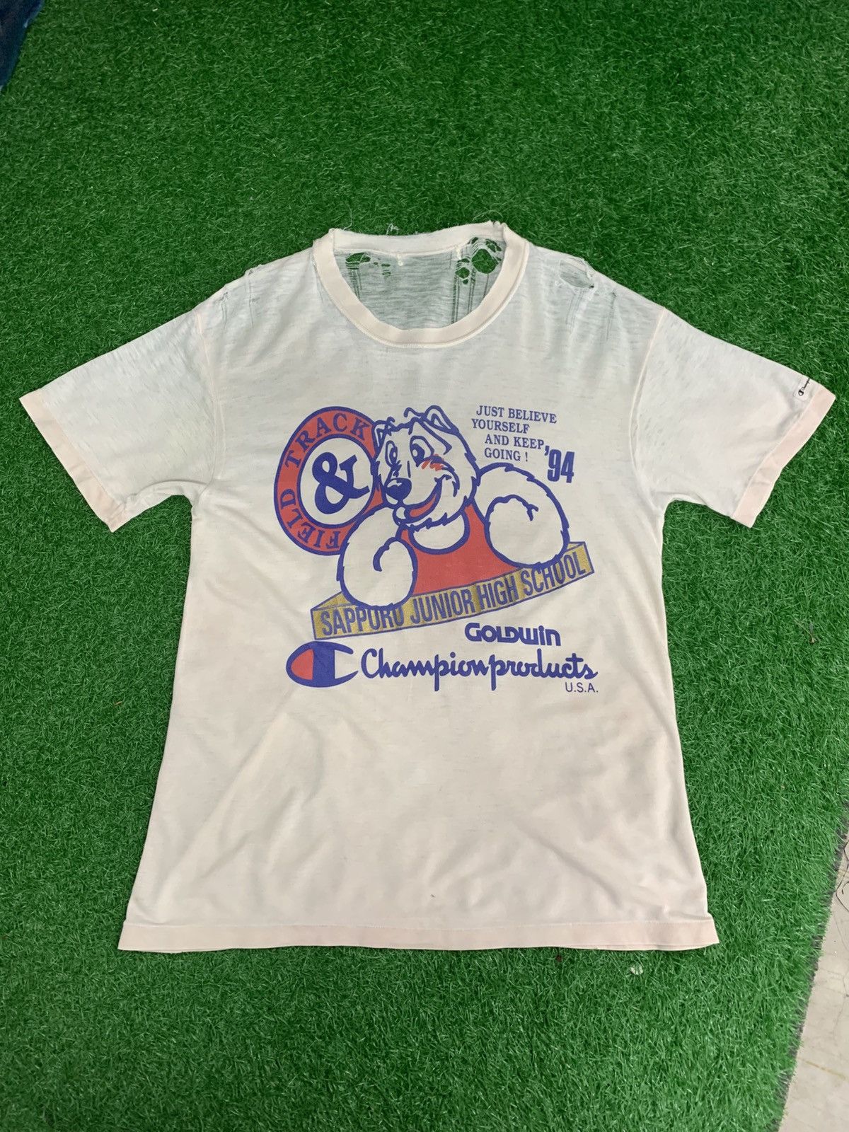 Champion Vintage Champion Distress Tee Size US S / EU 44-46 / 1 - 2 Thumbnail