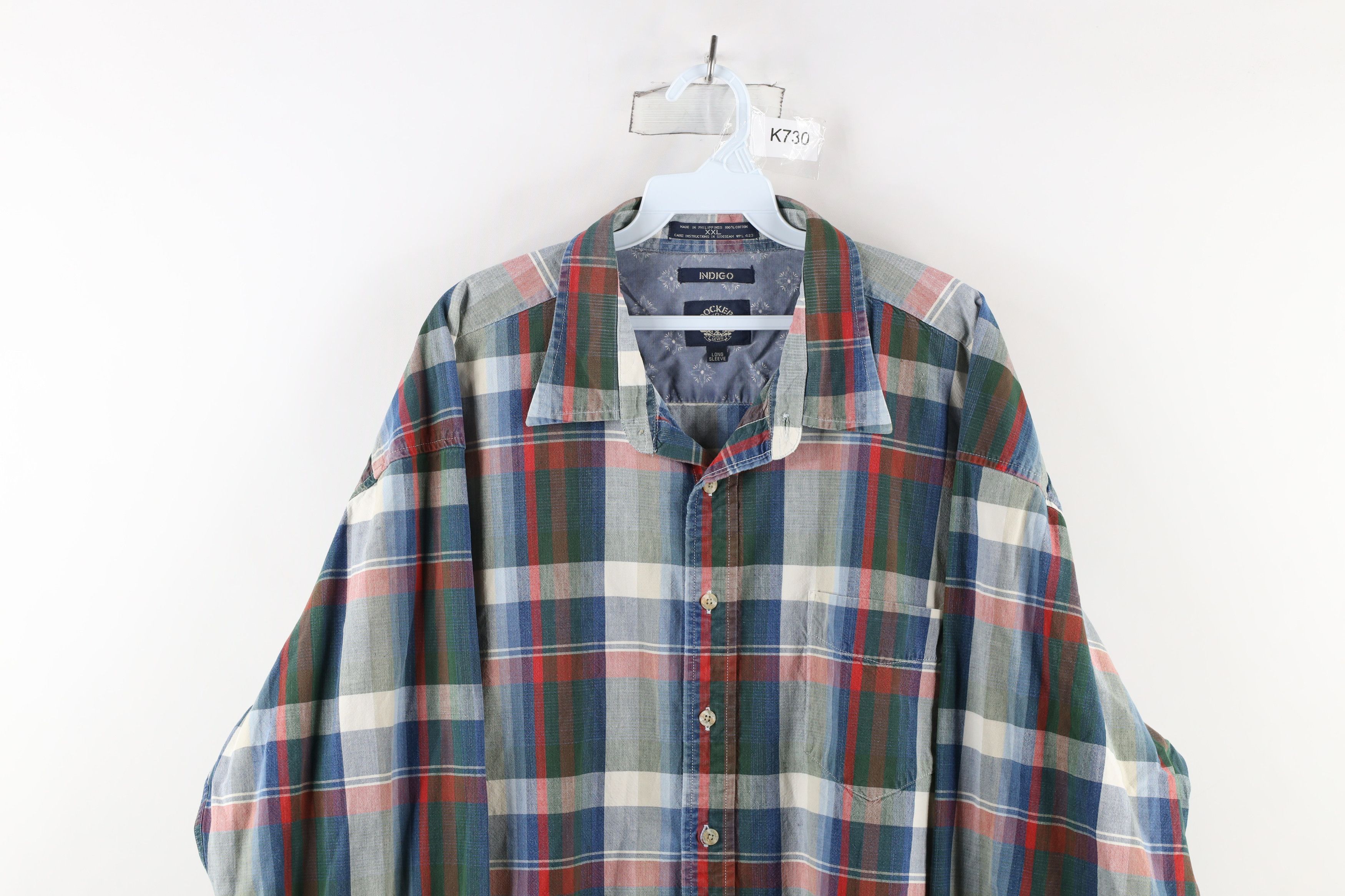 Vintage Vintage 90s Streetwear Heavyweight Button Shirt Plaid Size US XXL / EU 58 / 5 - 2 Thumbnail