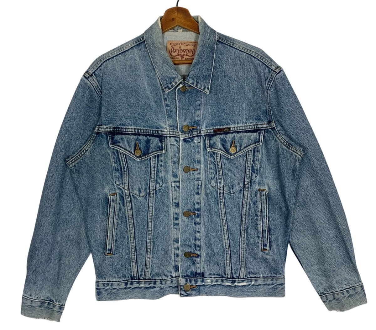 Japanese Brand × Vintage Vintage Distressed Bobson Denim JapaneseBrand Jacket Size US L / EU 52-54 / 3 - 2 Thumbnail
