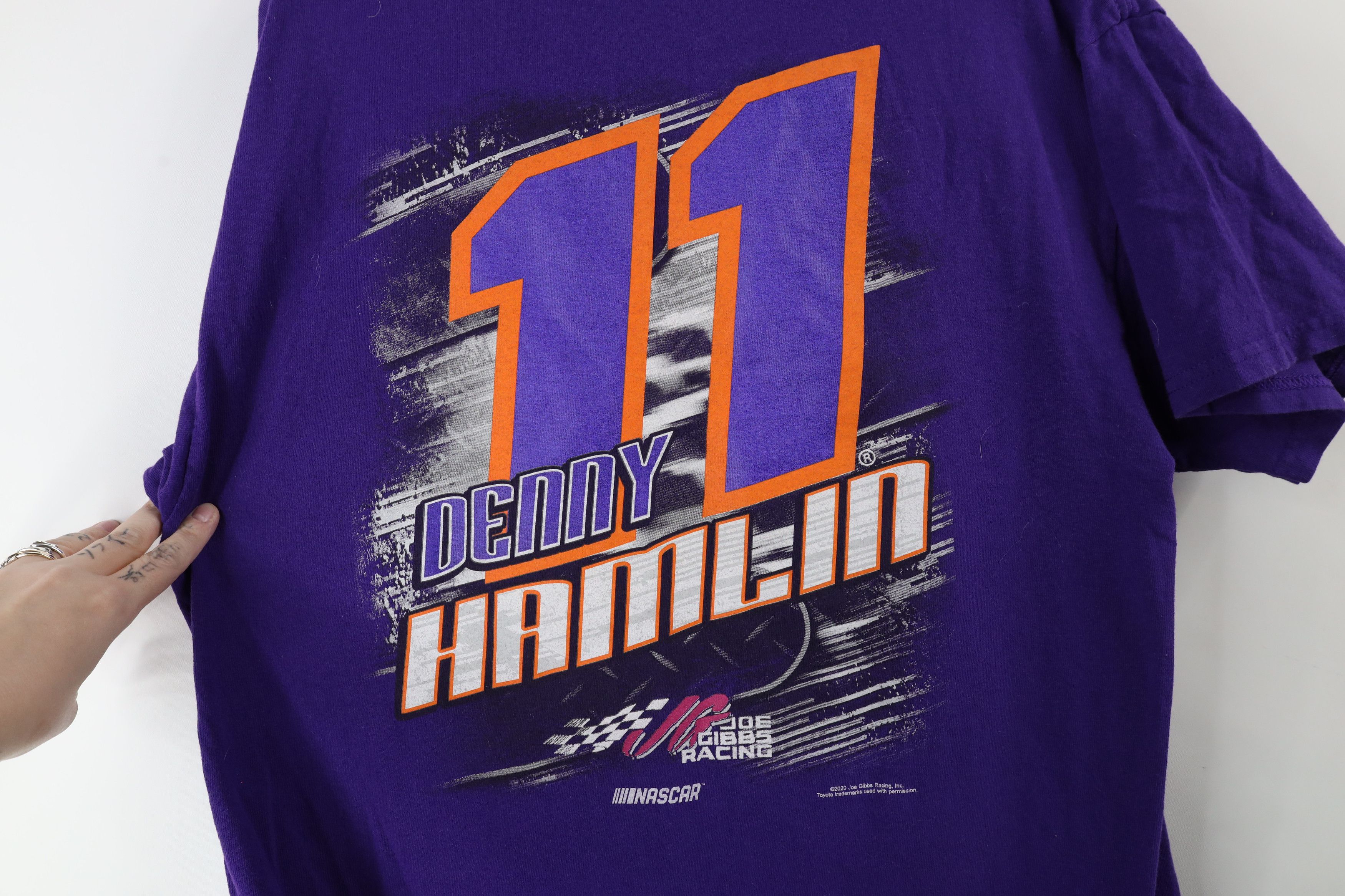 Vintage Y2K Nascar Spell Denny Hamlin Racing Short Sleeve T-Shirt Size US L / EU 52-54 / 3 - 8 Thumbnail
