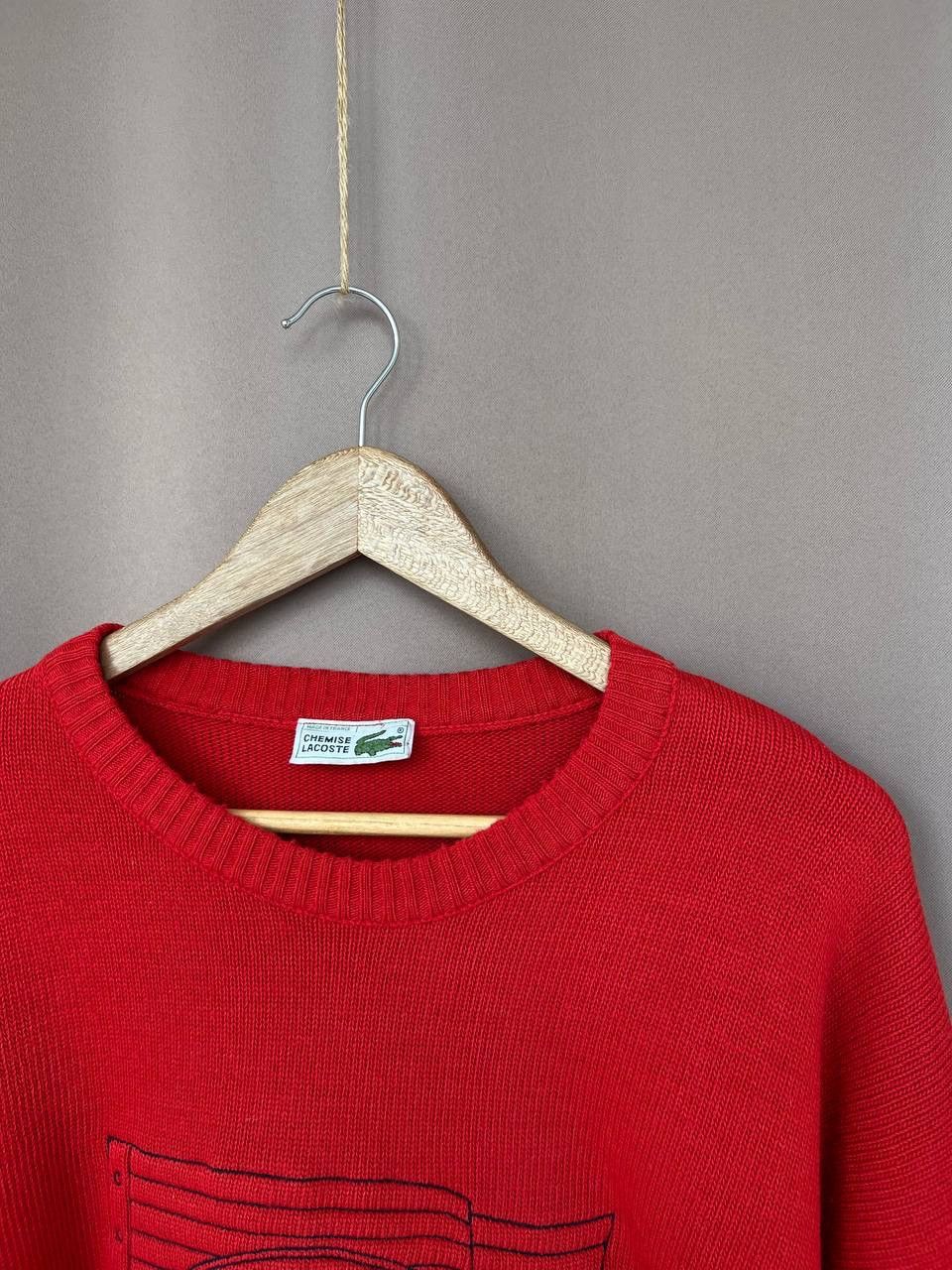 Lacoste Lacoste Chemise Big Logo Wool Knit Sweater Mens Size 7 L/XL Size US L / EU 52-54 / 3 - 6 Thumbnail