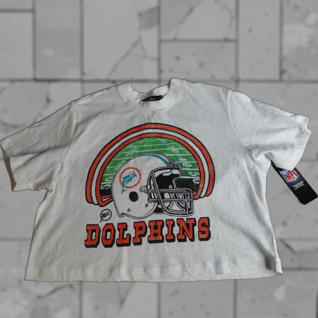 Junk Food VINTAGE Junkfood Womens Shirt M White Cropped T-Shirt Miami Dolphins Retro NEW Size M / US 6-8 / IT 42-44 - 1 Thumbnail