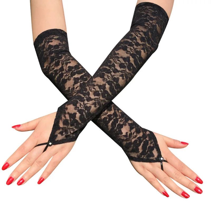 Other Sexy Hook Finger Lace Long Temptation Fingerless Gloves Size ONE SIZE - 1 Thumbnail