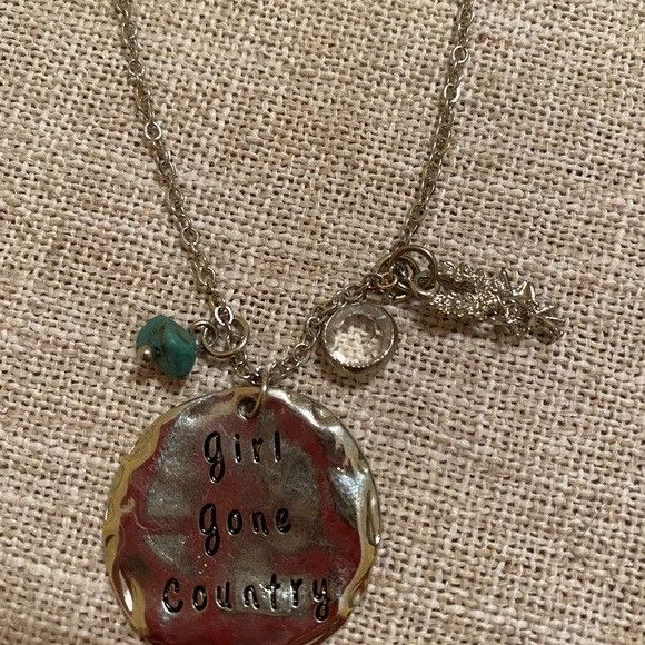 Other Charming Charlie Girl Gone Country silver tone necklace Faux Size ONE SIZE - 3 Thumbnail