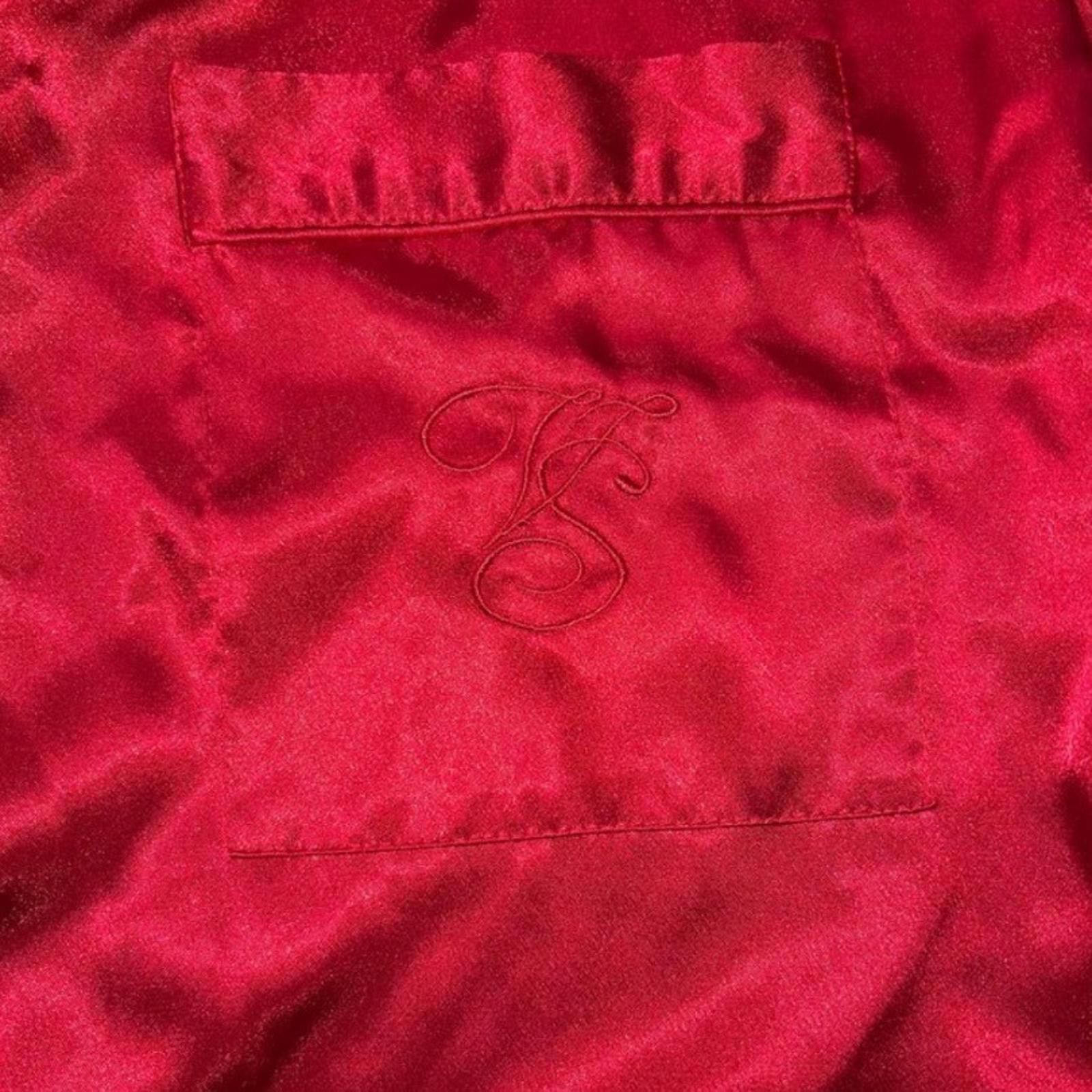 Other Victorias Secret Red Satin Sleep Button Down Nightgown Large Size ONE SIZE - 3 Thumbnail