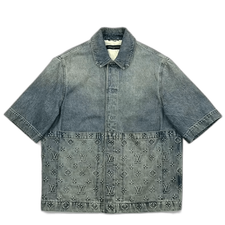 Louis Vuitton Louis Vuitton Blue Denim Short Sleeve Jacket-2506 Size US L / EU 52-54 / 3 - 1 Thumbnail