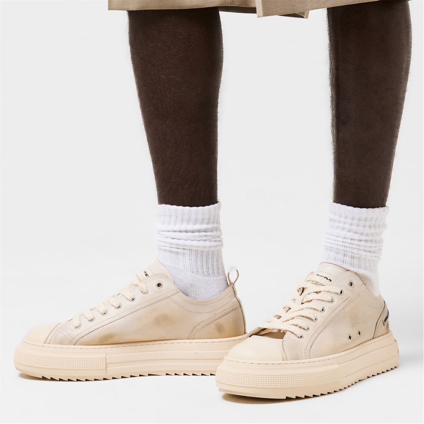 Dsquared2 o1g2r1mq0426 Berlin Low-Top Trainers in Ivory Size US 12 / EU 45 - 3 Thumbnail