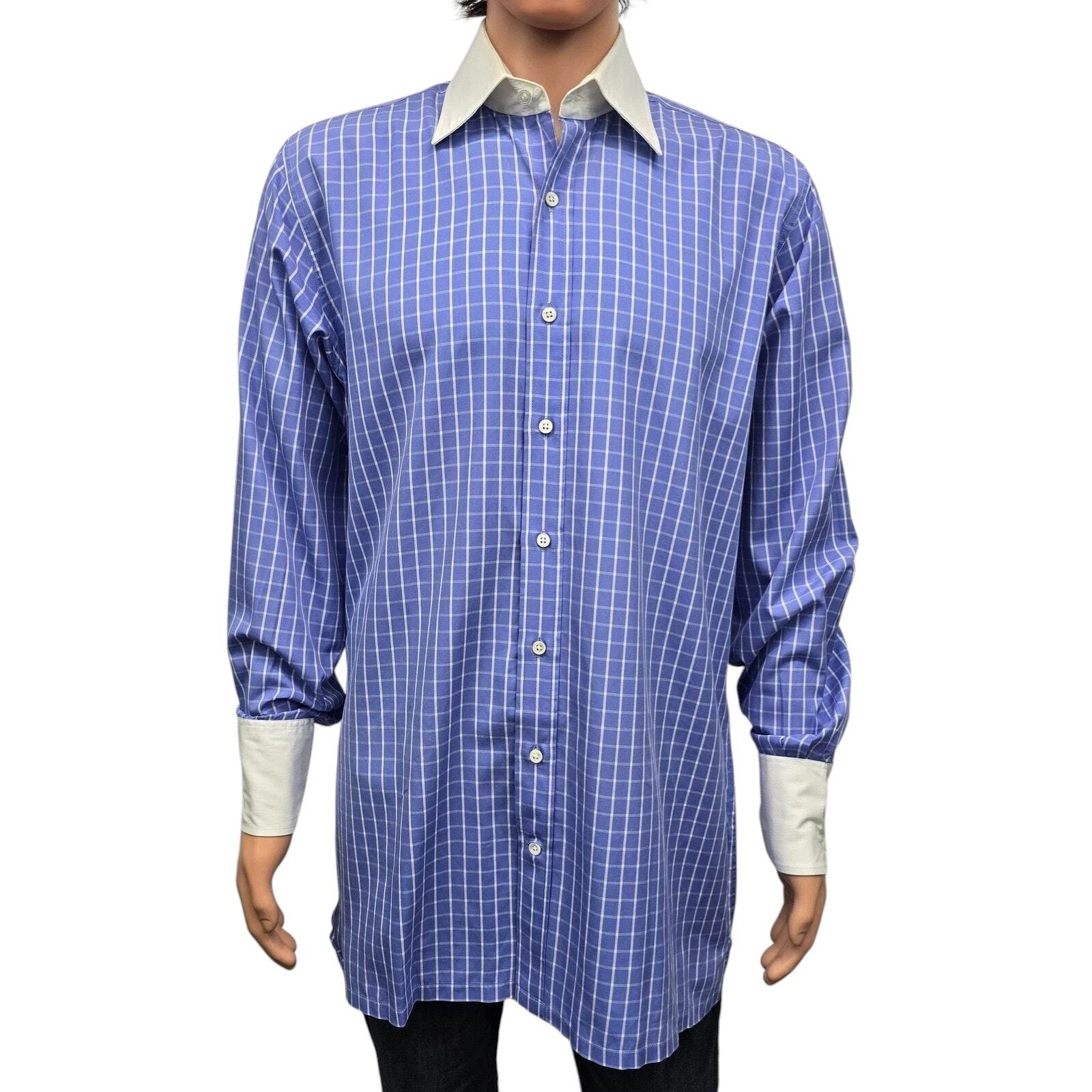 Vintage Frank Rostron England Shirt Contrast Collar Four-button Cuff Size US XL / EU 56 / 4 - 5 Thumbnail