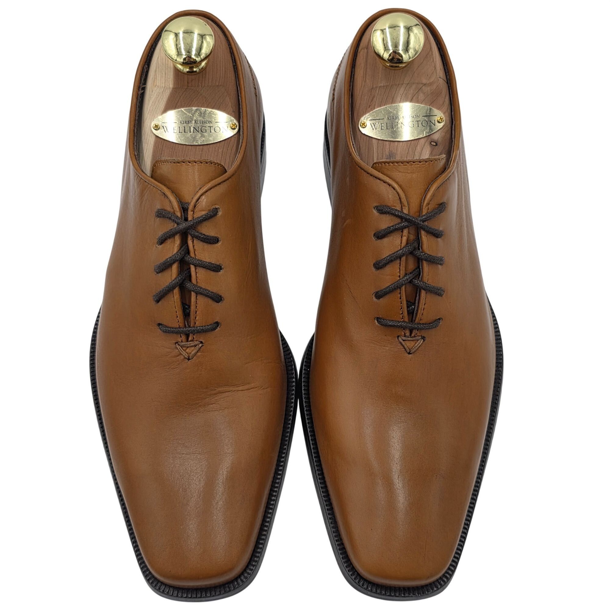 Donald Pliner NEW Donald J. Pliner Italy Wholecut Tan Calf Leather Derby Size US 7 / EU 40 - 10 Thumbnail