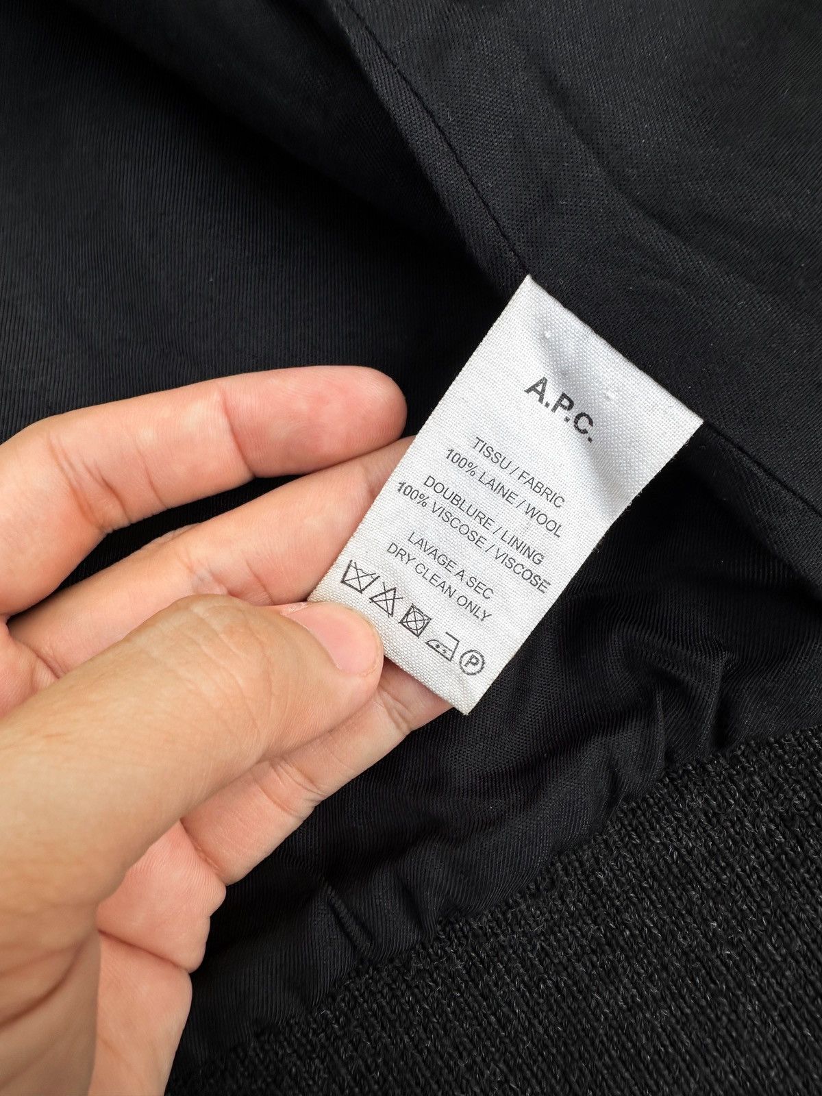 A.P.C. A.P.C. Herringbone Black Wool Bomber Jacket Size US XS / EU 42 / 0 - 14 Thumbnail