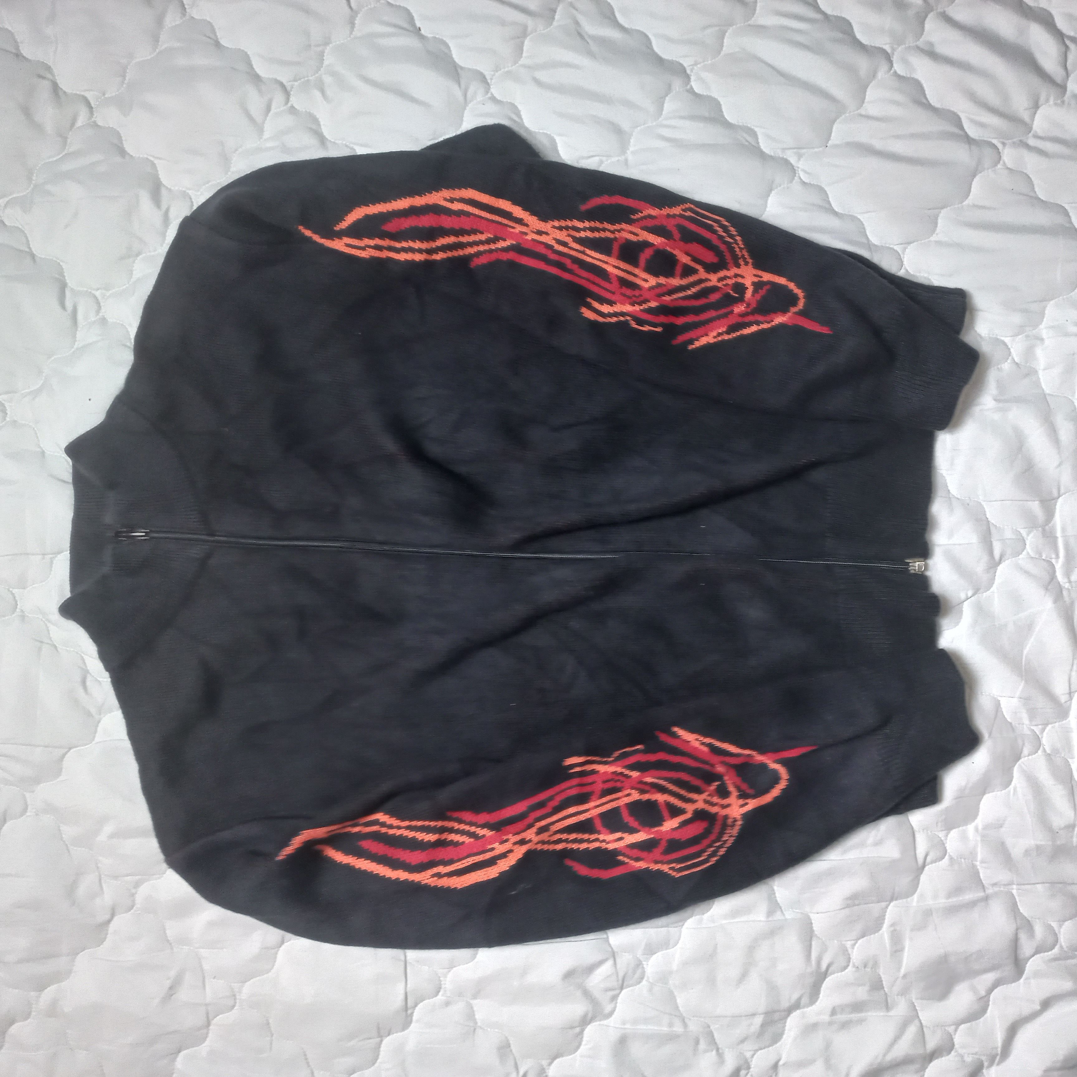 Vintage Harley Davidson Spell Out Embriodery Logo Knitwear