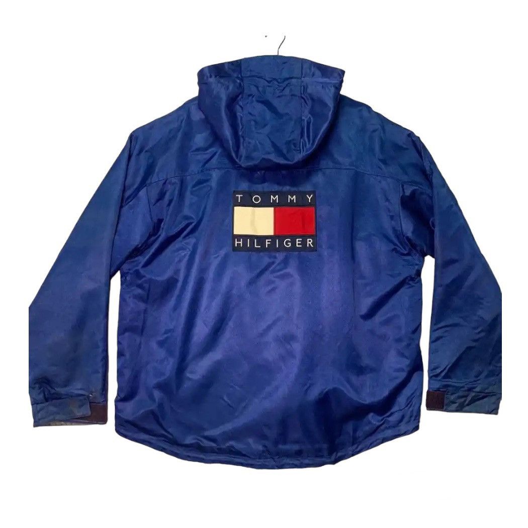 Sports Specialties × Tommy Hilfiger SEND OFFERS 🍁 Tommy Hilfinger Big Logo Back RARE Long Jacket Size US XL / EU 56 / 4 - 14 Thumbnail