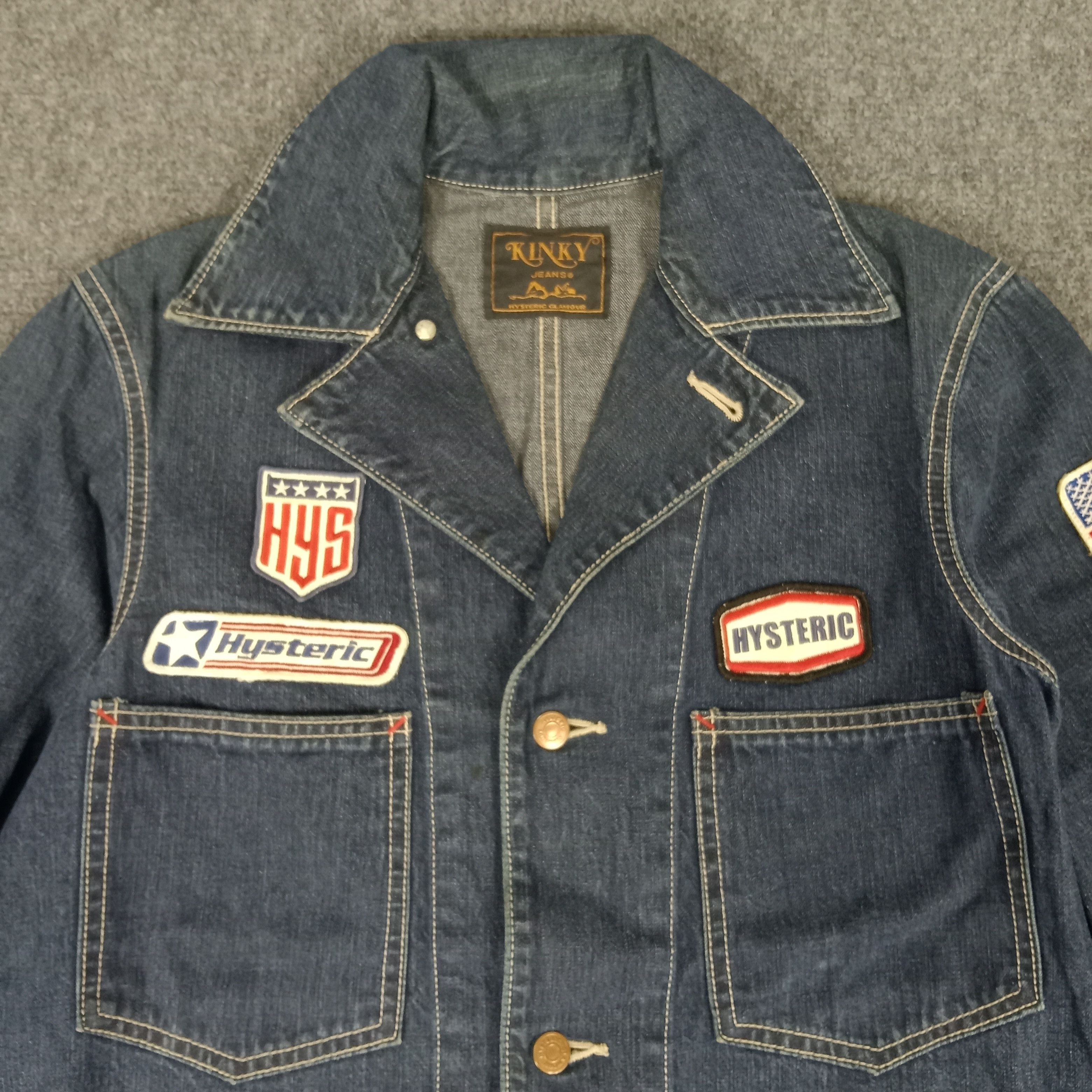 Hysteric Glamour × Japanese Brand × Vintage Hysteric Glamour Japanese Brand Patches Denim Jacket Size US S / EU 44-46 / 1 - 2 Thumbnail