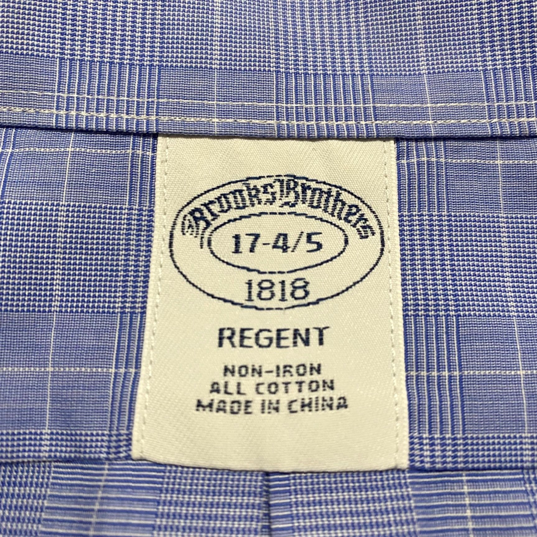 Brooks Brothers Brooks Brothers Mens Shirt 17 Blue Plaid Long Sleeve Button-Front Non Iron Dress Shirt Mens Regular Blue 90s? Size US XL / EU 56 / 4 - 3 Thumbnail