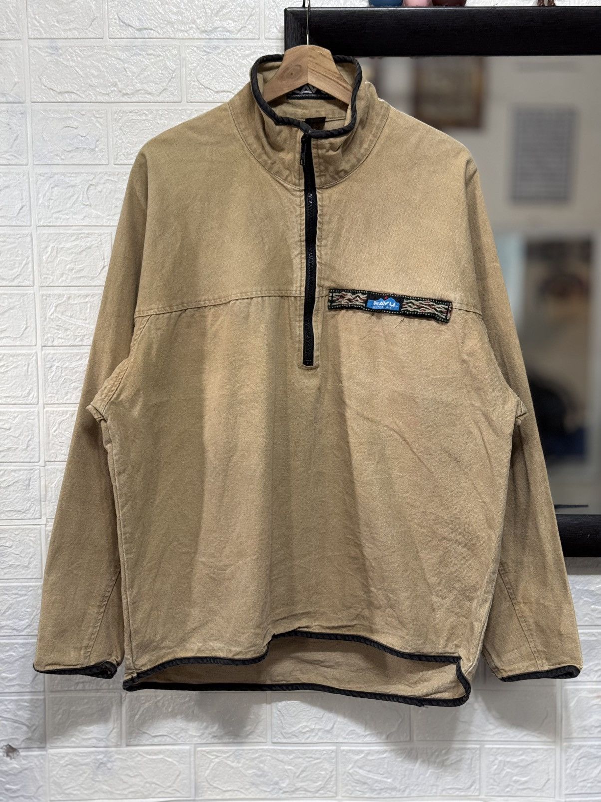 KAVU Vintage 90s Kavu halfzipper duck canvas throwshirt Jacket Size US XL / EU 56 / 4 - 1 Thumbnail