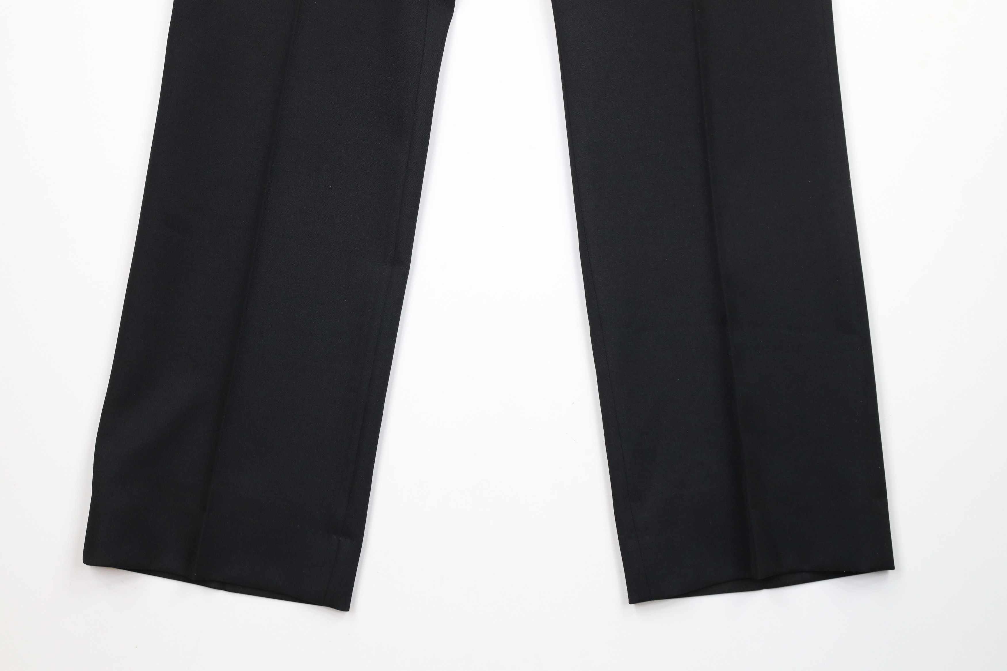 Vintage Vintage 70s Streetwear Flared Wide Leg Chino Pants Black USA Size US 34 / EU 50 - 4 Thumbnail