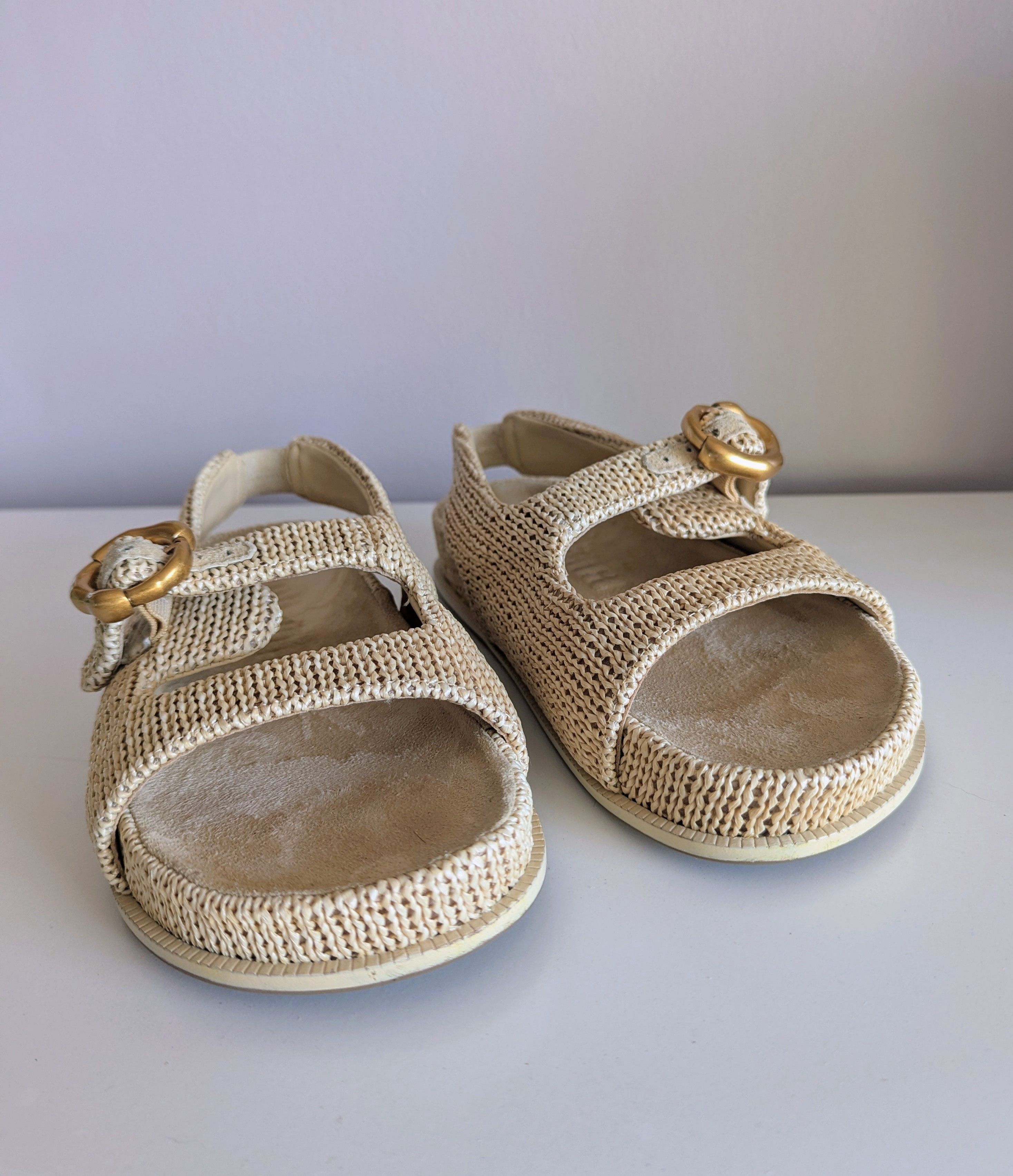 Cult Gaia RARE CULT GAIA Brielle Raffia Sporty Sandals 36.5 Natural Size US 6.5 / IT 36.5 - 9 Thumbnail