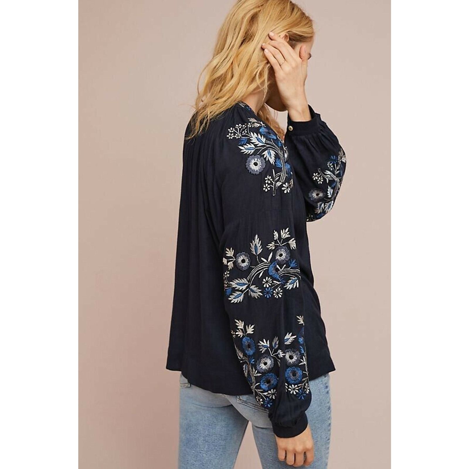 Anthropologie New Anthropologie Embroidered Floral Jacket by Ranna Gill XS Size XS / US 0-2 / IT 36-38 - 4 Thumbnail