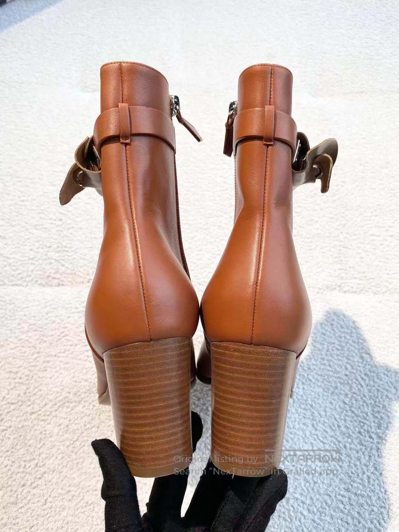 Hermes Hermes Kelly buckle high-heeled ankle boots| Size US 8 / IT 38 - 6 Thumbnail