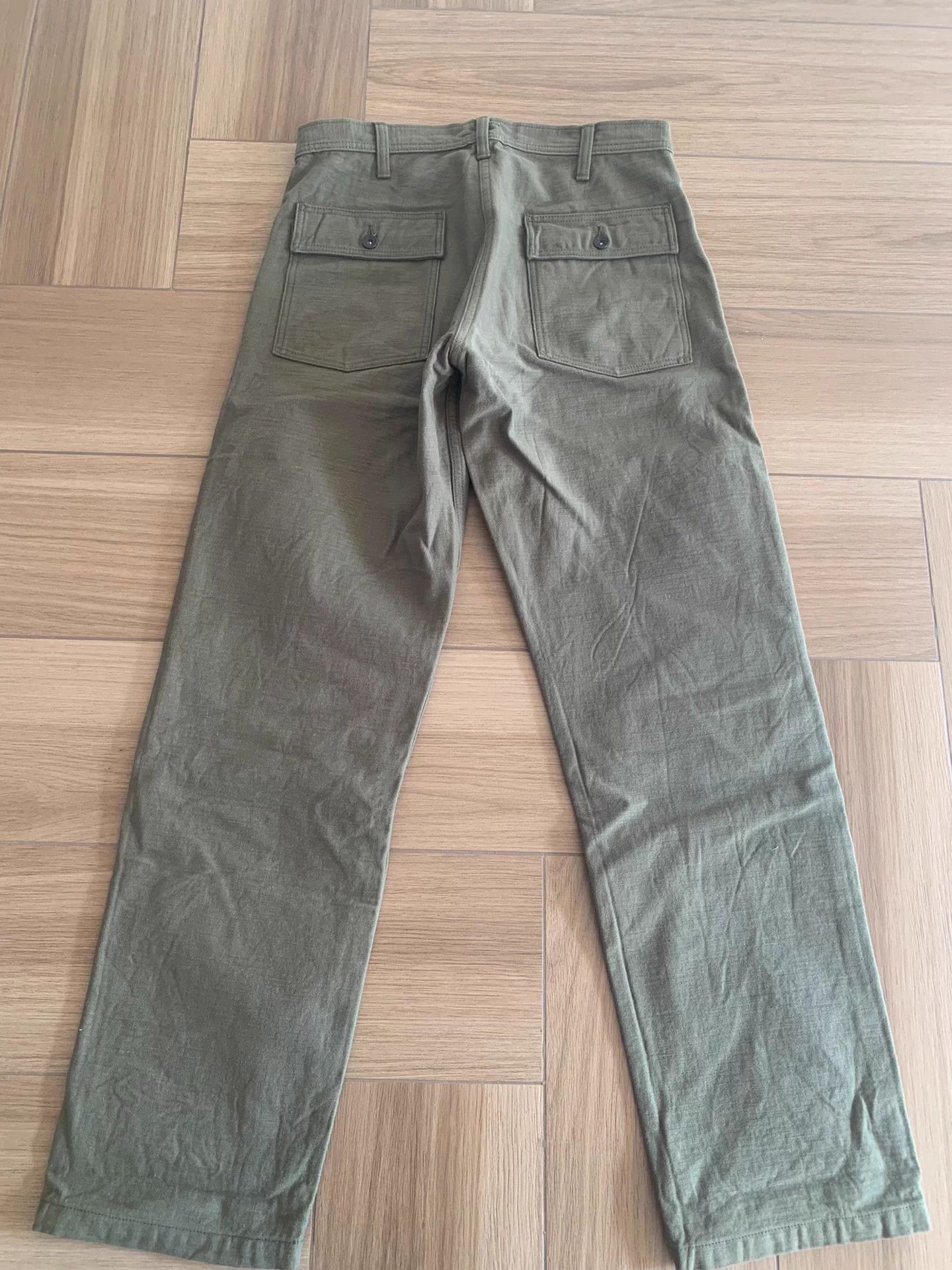 Samurai Jeans Samurai Jeans heavy olive green straight pants Size US 35 - 2 Thumbnail