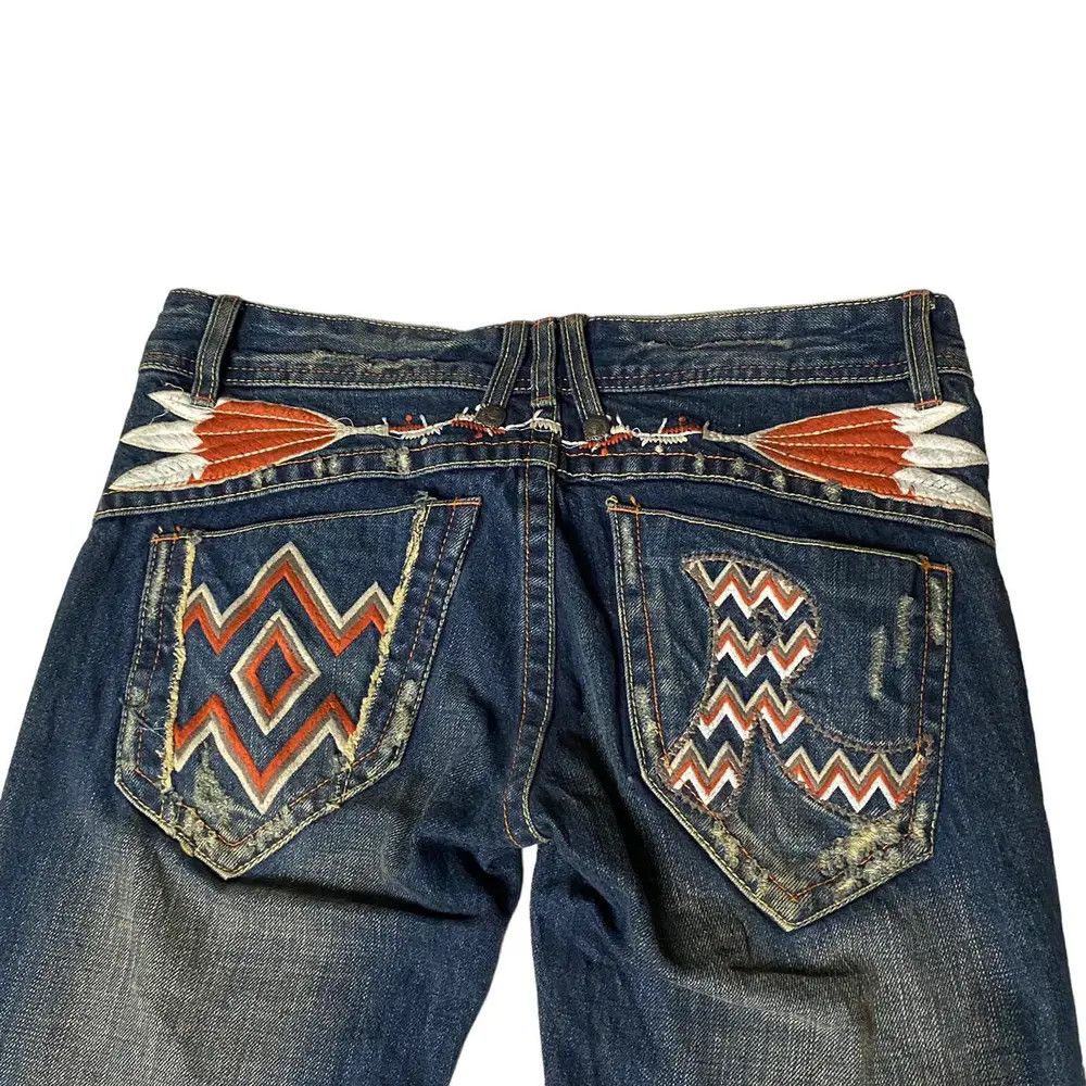 Japanese Brand Red Pepper Flared Ethnic Jeans Size US 27 - 9 Thumbnail