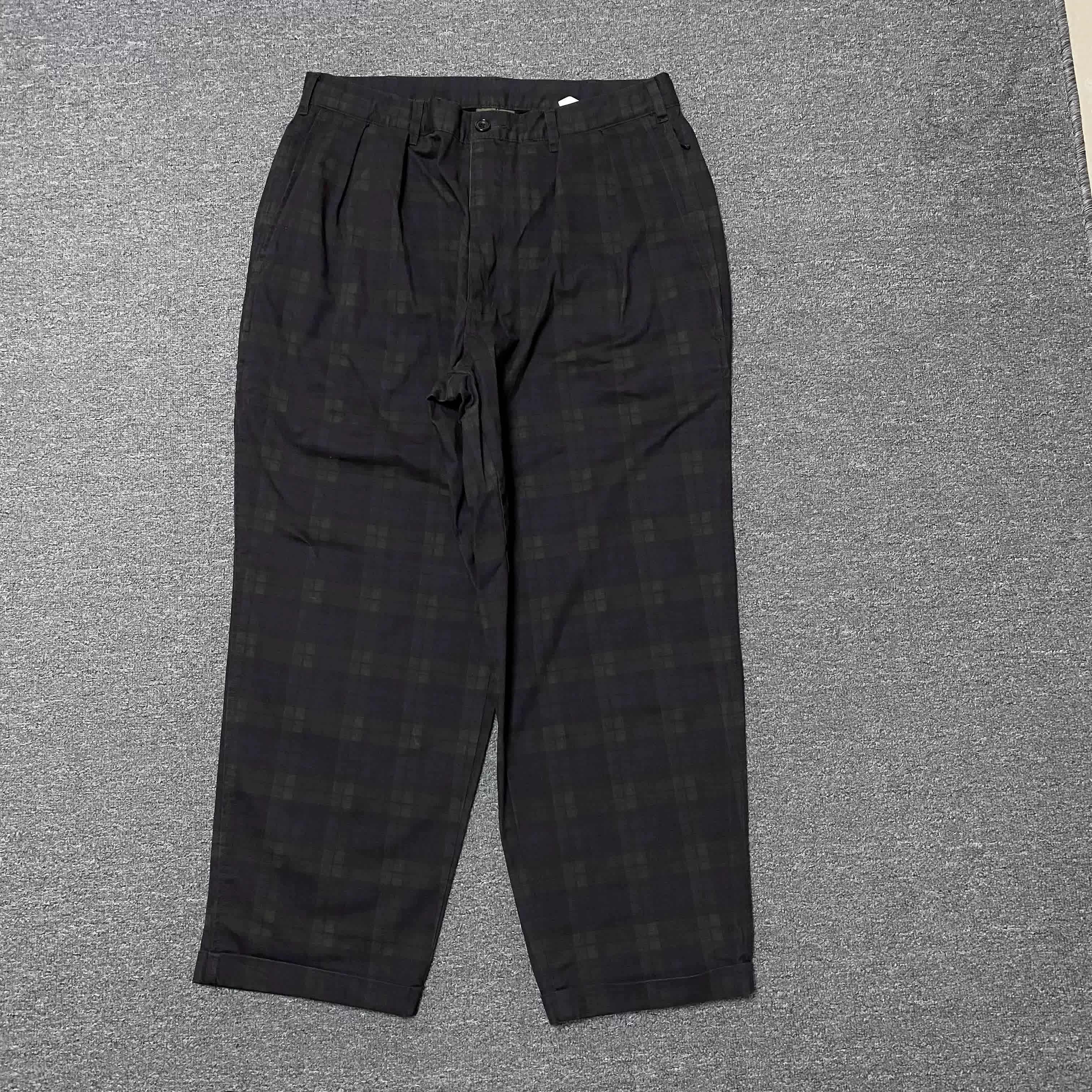 Beams Japan BEAMS SSZ Plaid Loose-Fit Pants Size US 26 / EU 42 - 1 Thumbnail