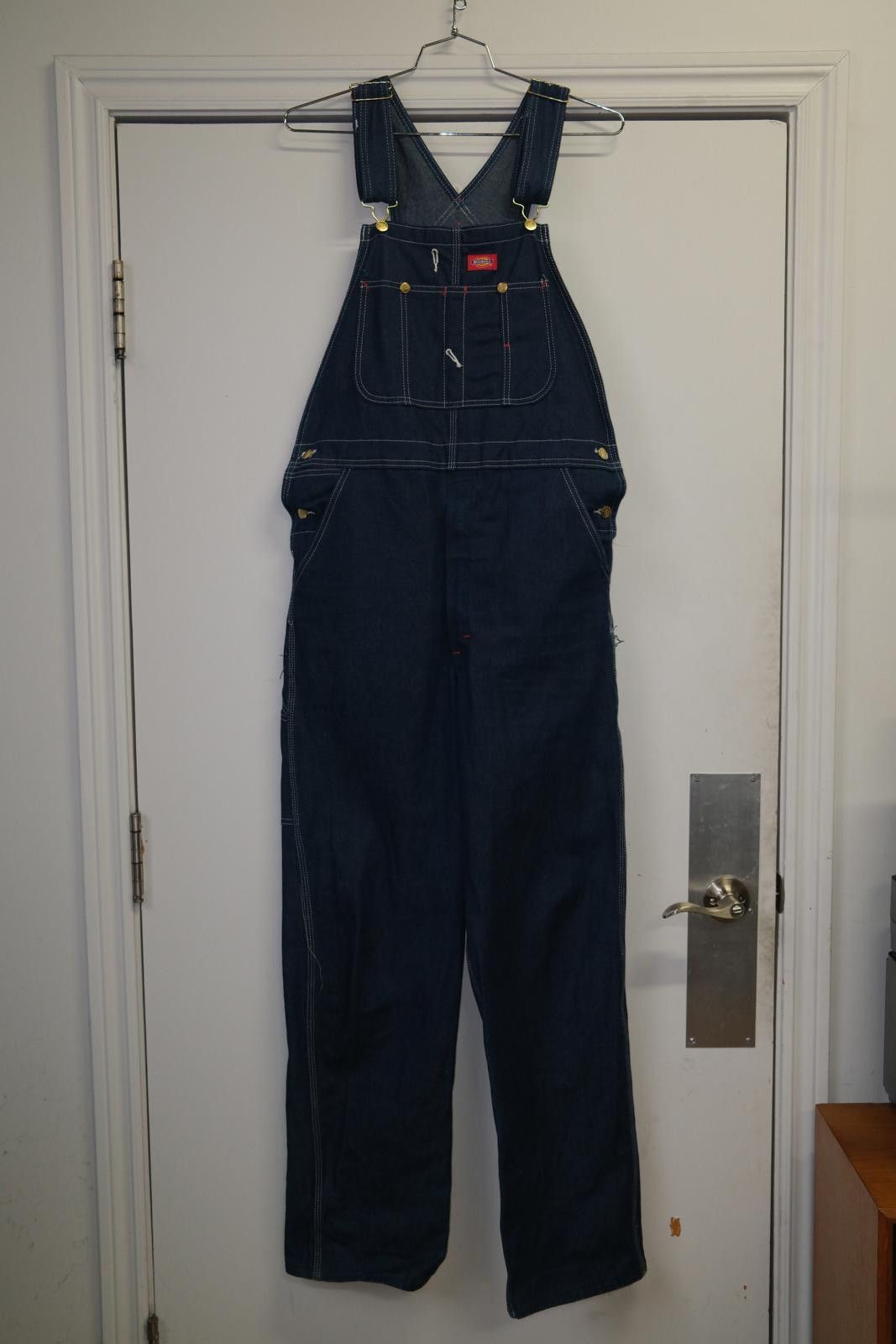 Dickies 90's Dickies Dark Denim Overalls Straight-Leg Jeans Size ONE SIZE - 1 Thumbnail