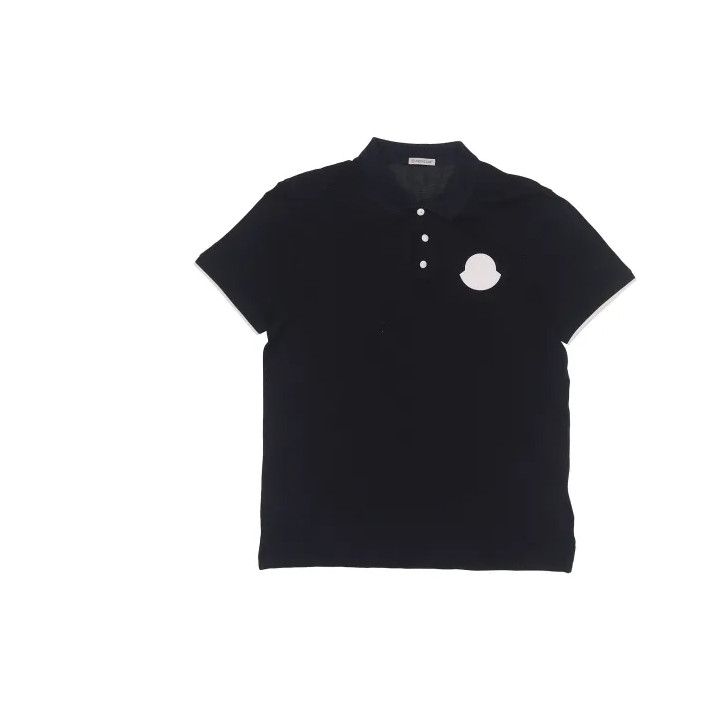 Moncler Moncler Solid Logo Short-Sleeve Polo Shirt Size US M / EU 48-50 / 2 - 1 Thumbnail