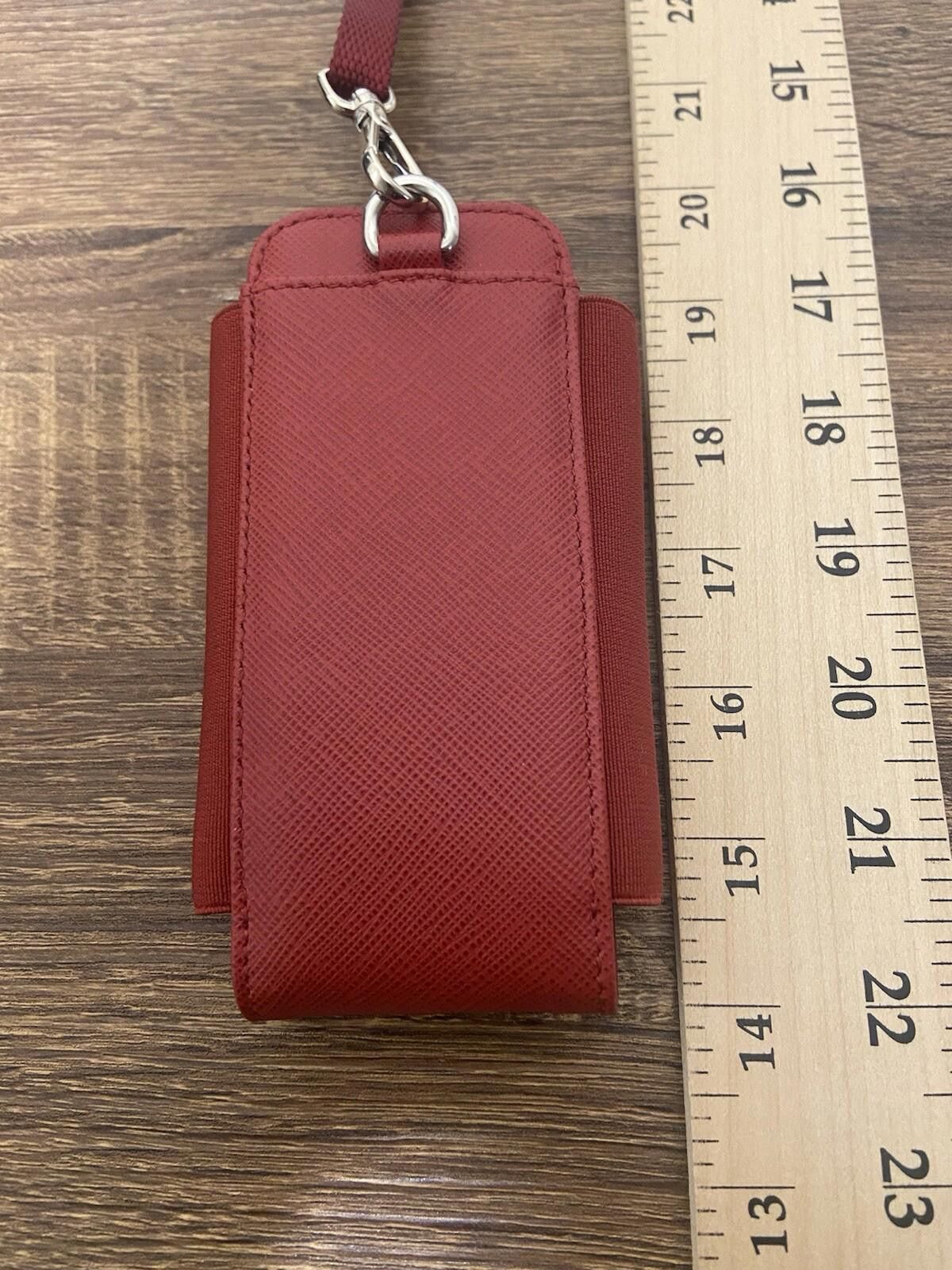 Prada Prada red saffiano cigarette case phone pouch wristlet w box Size ONE SIZE - 5 Thumbnail