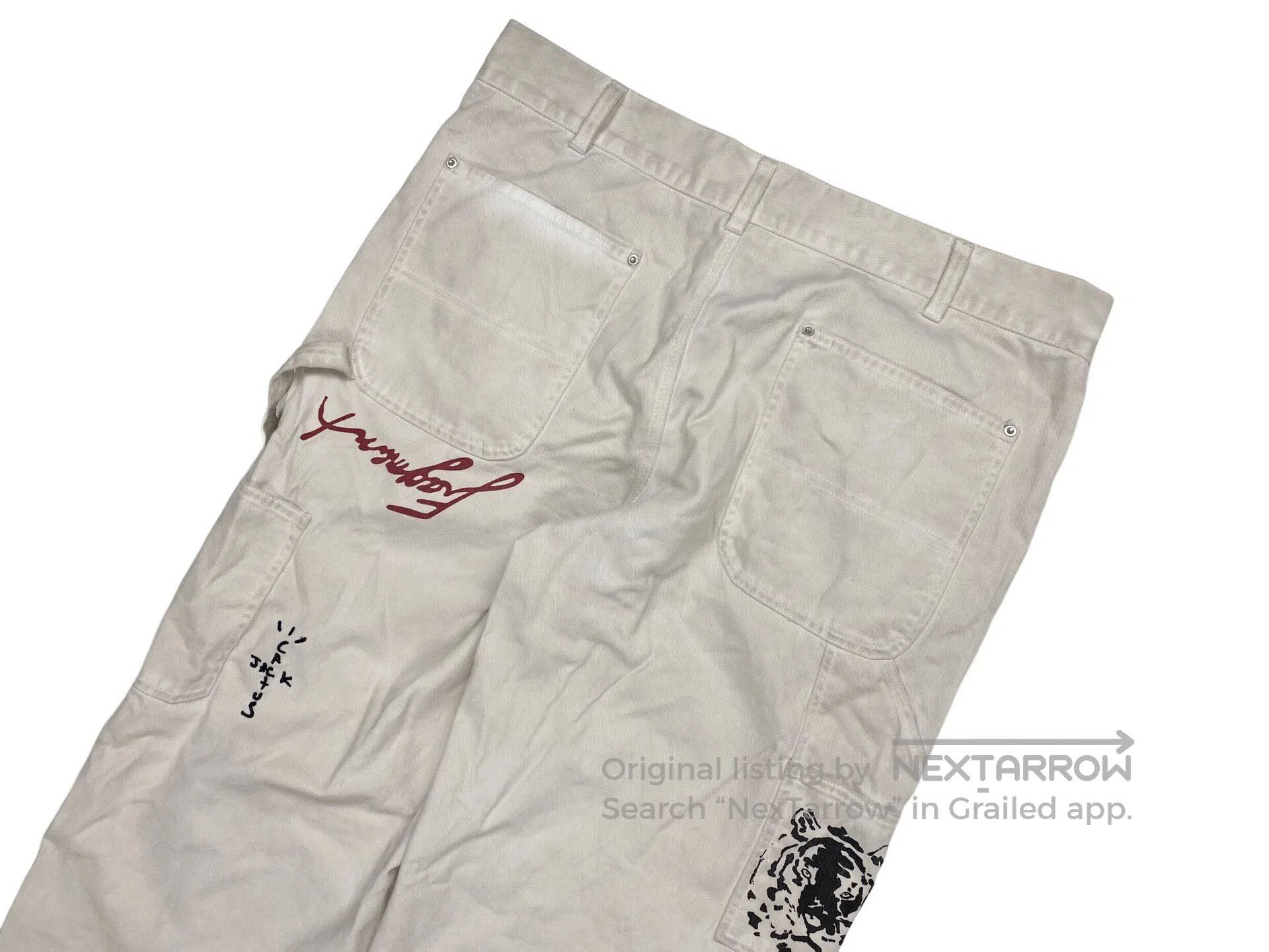 Travis Scott Travis Scott Lightning Logo Graffiti Work Pants Size US 34 / EU 50 - 4 Thumbnail