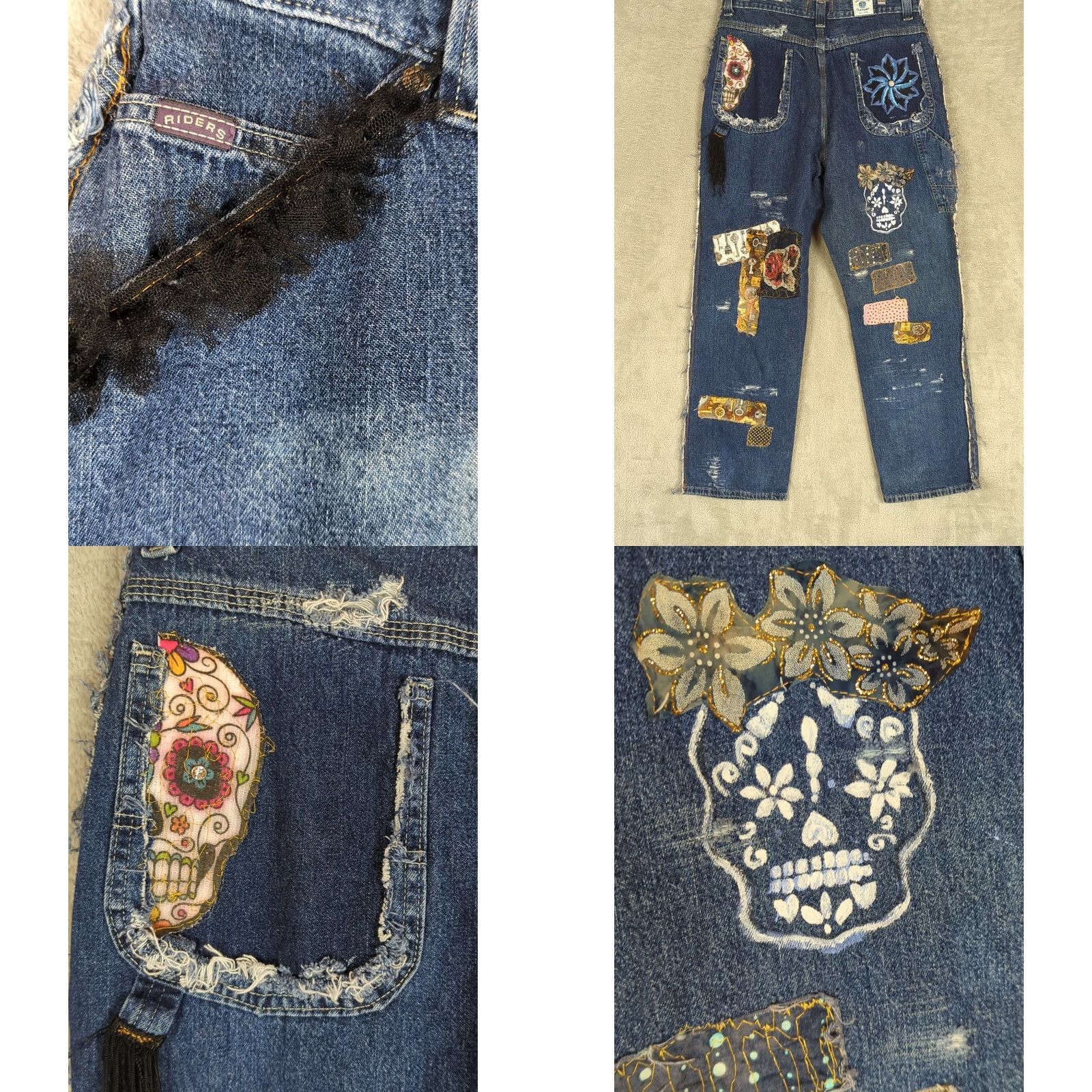 Levi's Levi's Jeans Patchwork Hippe Upcycled Woodstock Multicolor 14P Petites Women Straight Denim J15P? Size 36" / US 14 / IT 50 - 8 Thumbnail