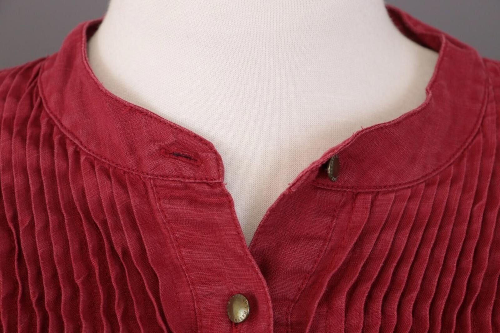 Lauren Ralph Lauren Lauren Ralph Lauren Red Henley Relaxed Shirt Size XXL Size XXL / US 16-18 / IT 52-54 - 5 Thumbnail