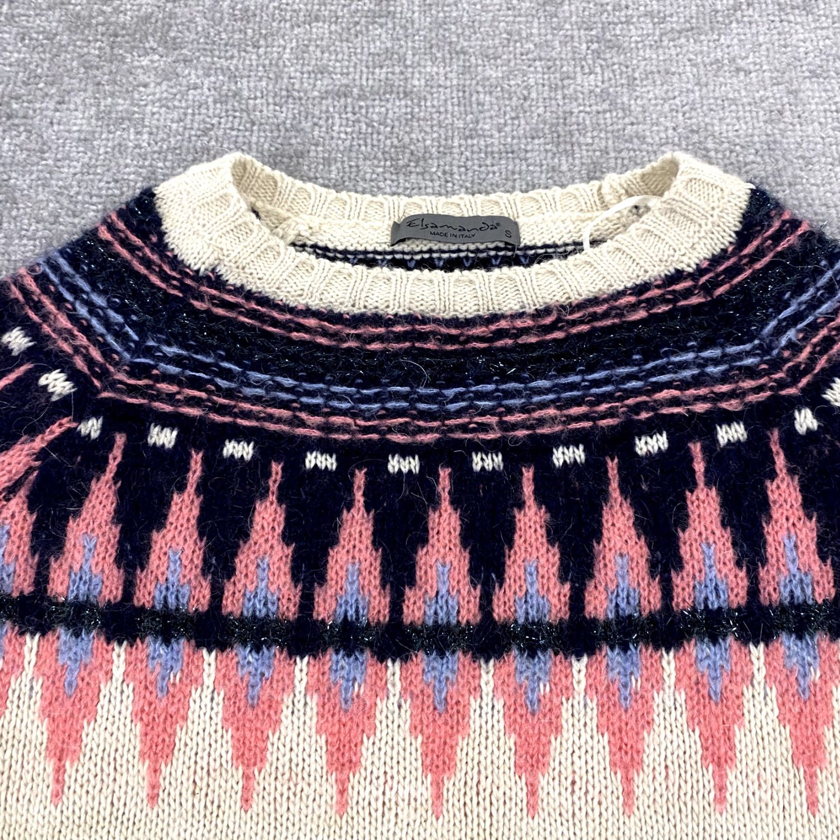 Anthropologie ELSAMANDA Anthropologie Sweater Women Small Brown Mohair Wool Alpaca Pullover Size S / US 4 / IT 40 - 2 Thumbnail