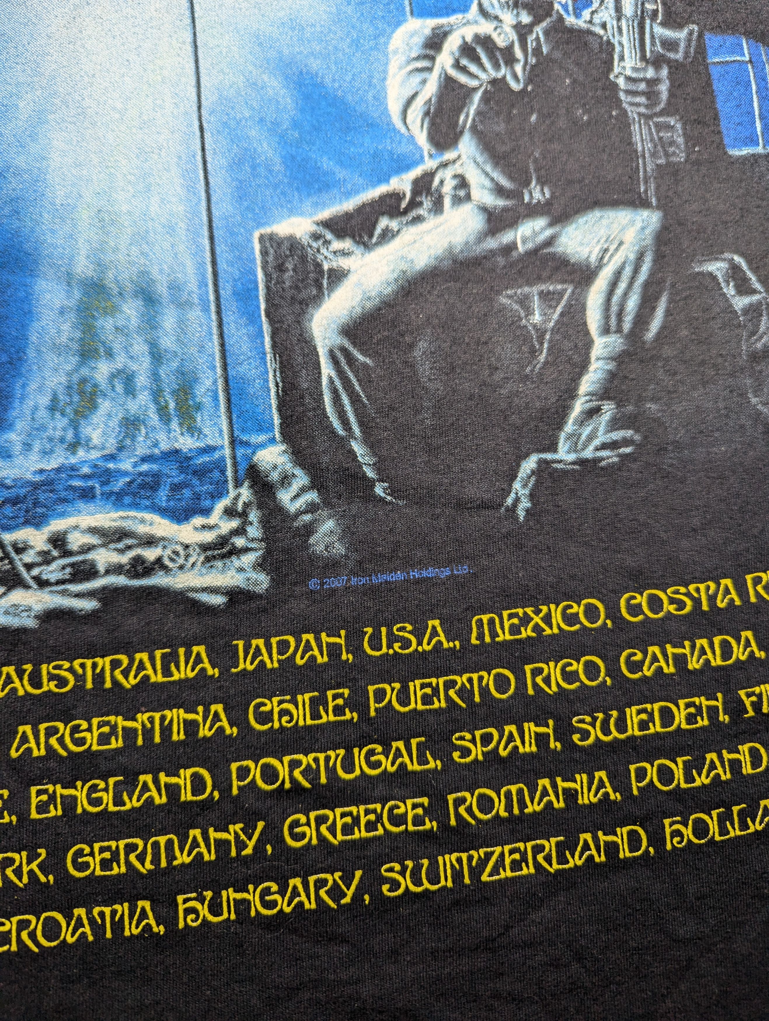 Metallica × Vintage Metallica Somewhere Back In Time World Tour 2007 2008 TShirt Size US XL / EU 56 / 4 - 8 Thumbnail