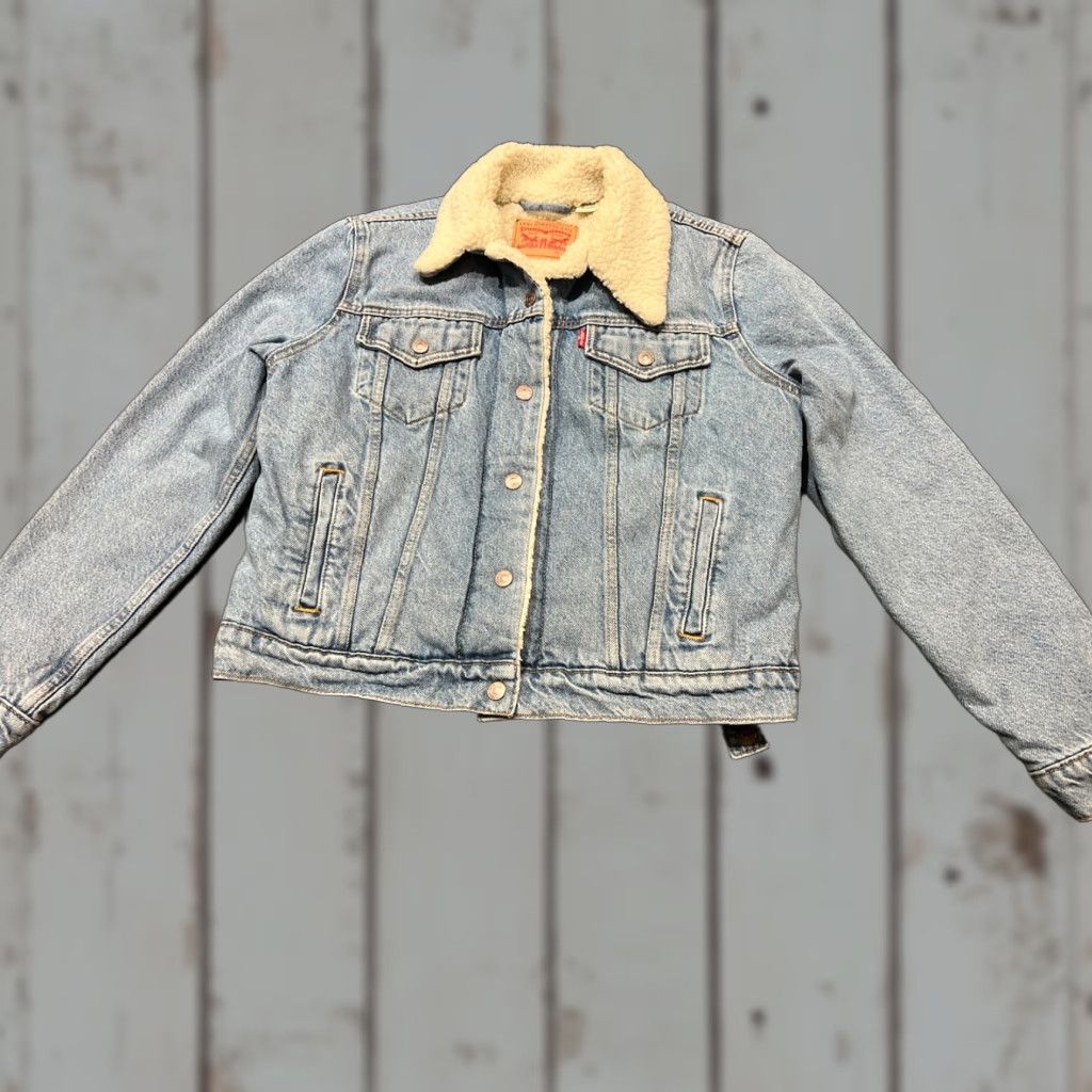 Levi's Levi's Men's Sherpa Denim Trucker Jacket Faded Medium Blue Size US M / EU 48-50 / 2 - 1 Thumbnail